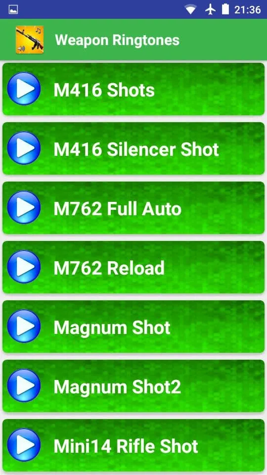 Weapon Ringtones | Indus Appstore | Screenshot