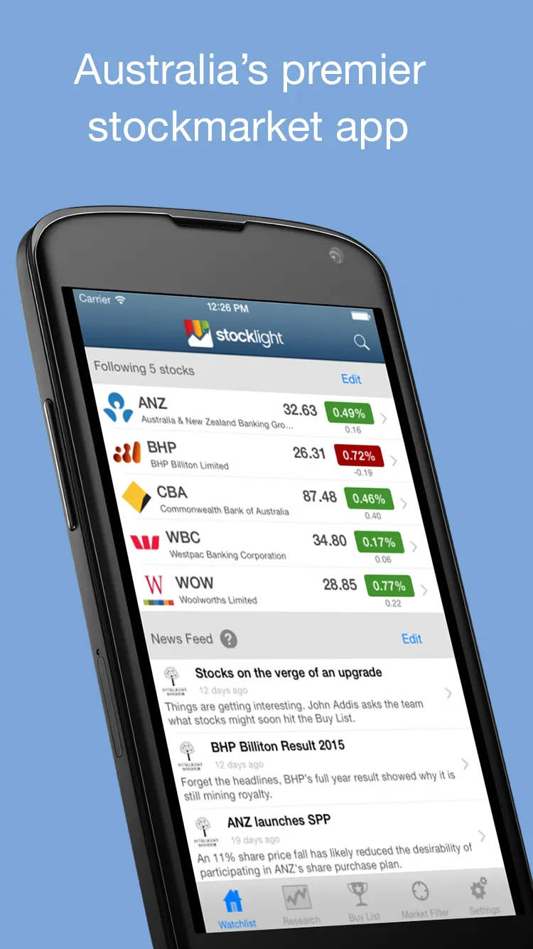 StockLight Alerts ASX NASDAQ | Indus Appstore | Screenshot