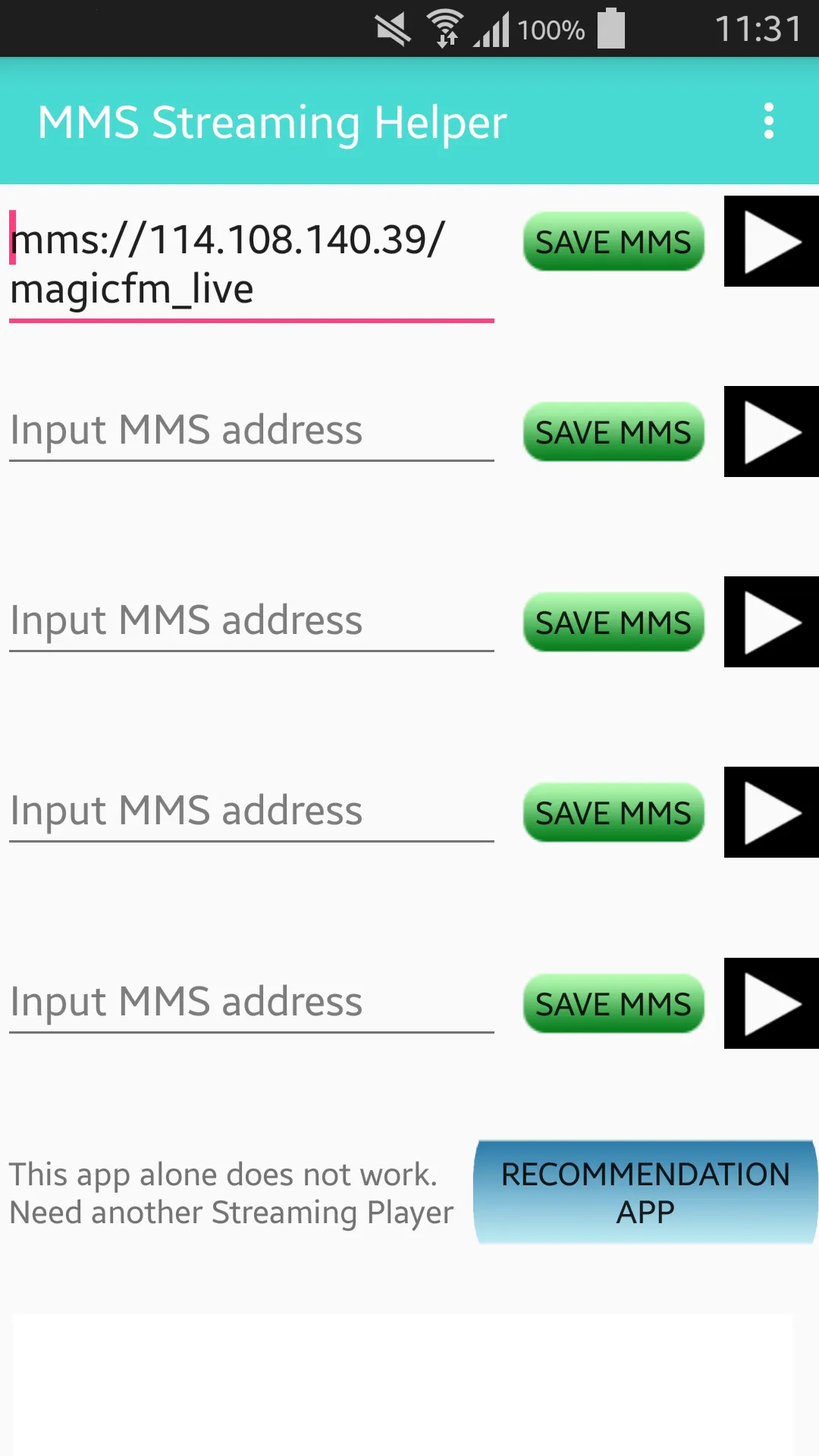 MMS Streaming Helper | Indus Appstore | Screenshot