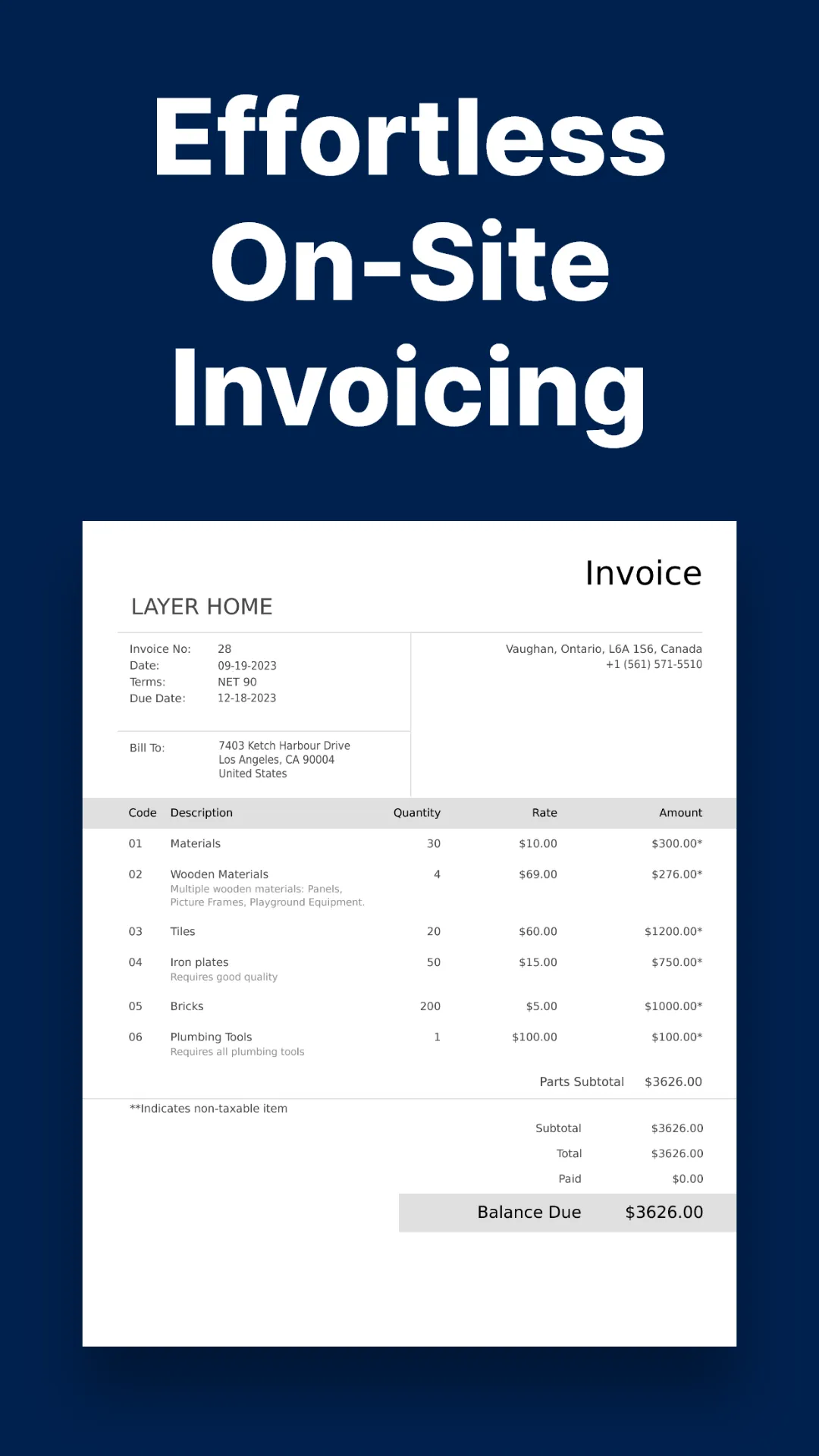 Easy Invoice & Estimates Maker | Indus Appstore | Screenshot