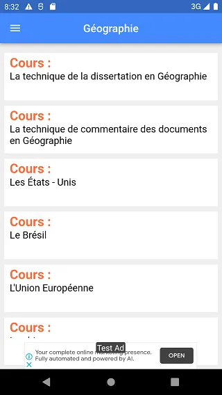 Géographie : Cours | Indus Appstore | Screenshot