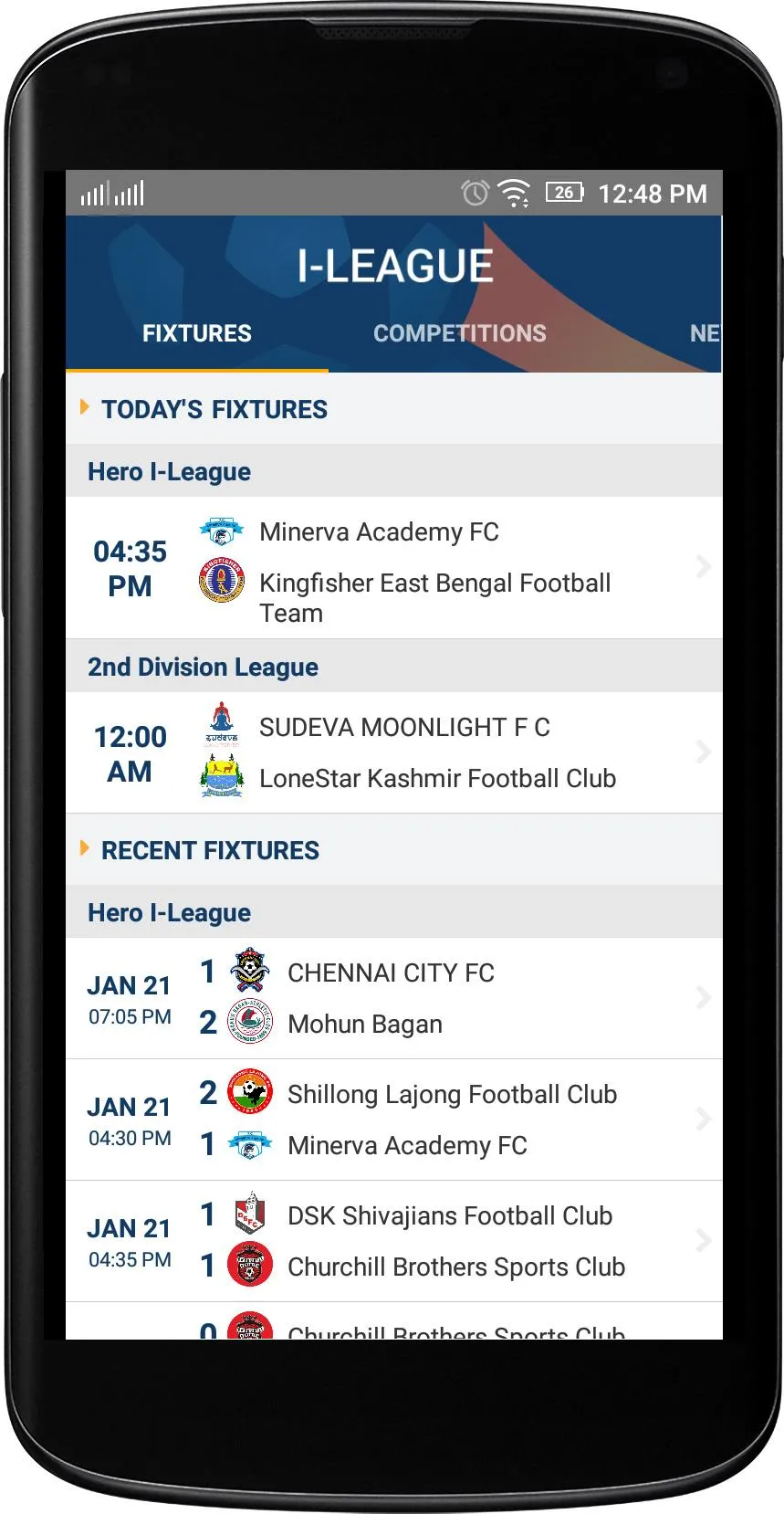 I-League Official | Indus Appstore | Screenshot