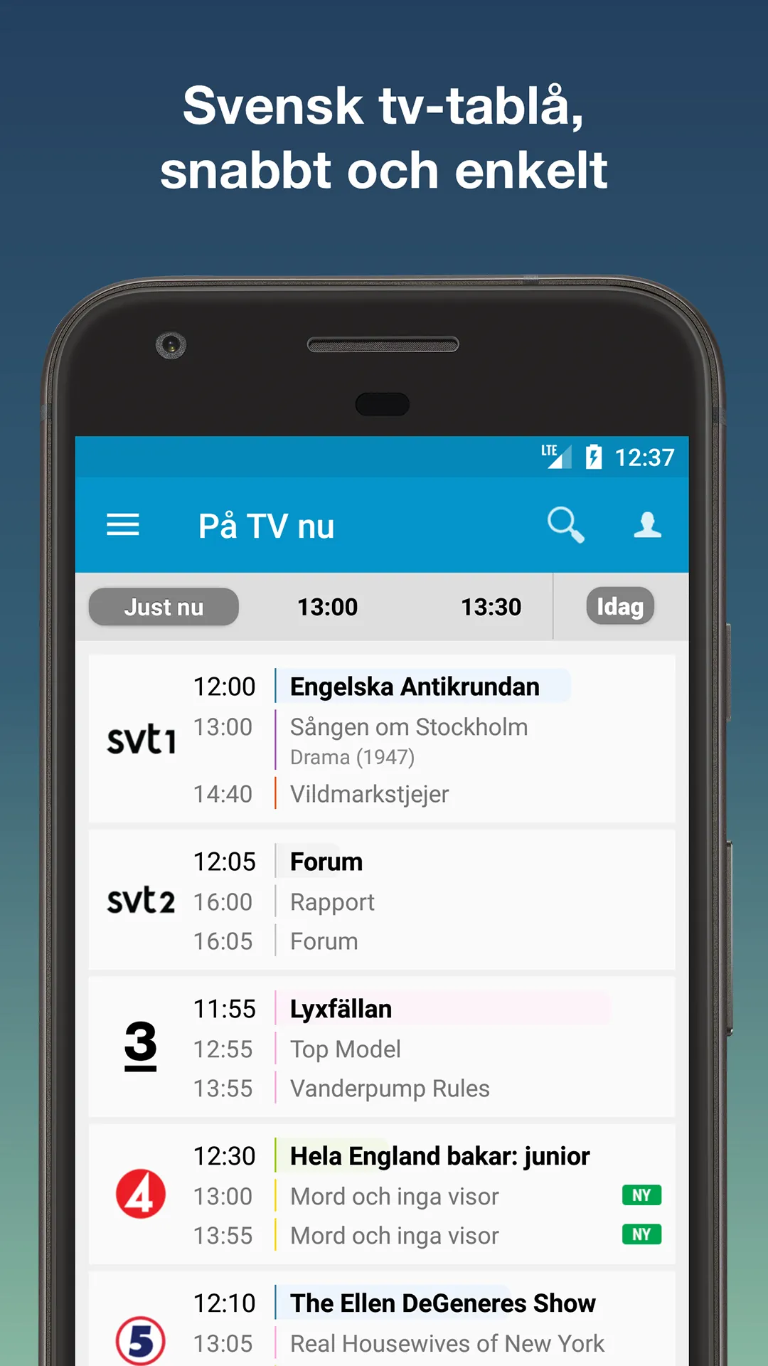 TV24.se - Svensk TV-tablå | Indus Appstore | Screenshot