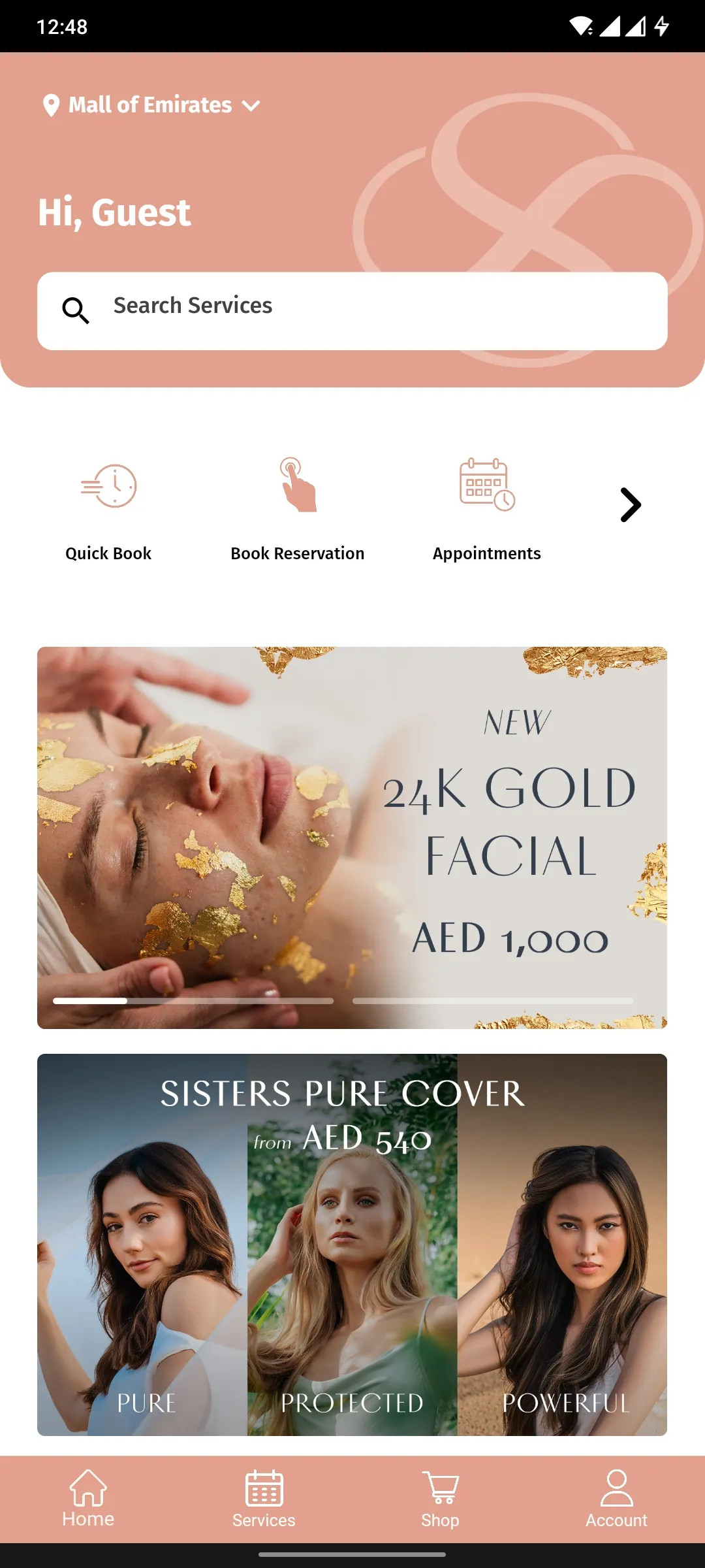 Sisters Beauty Lounge | Indus Appstore | Screenshot