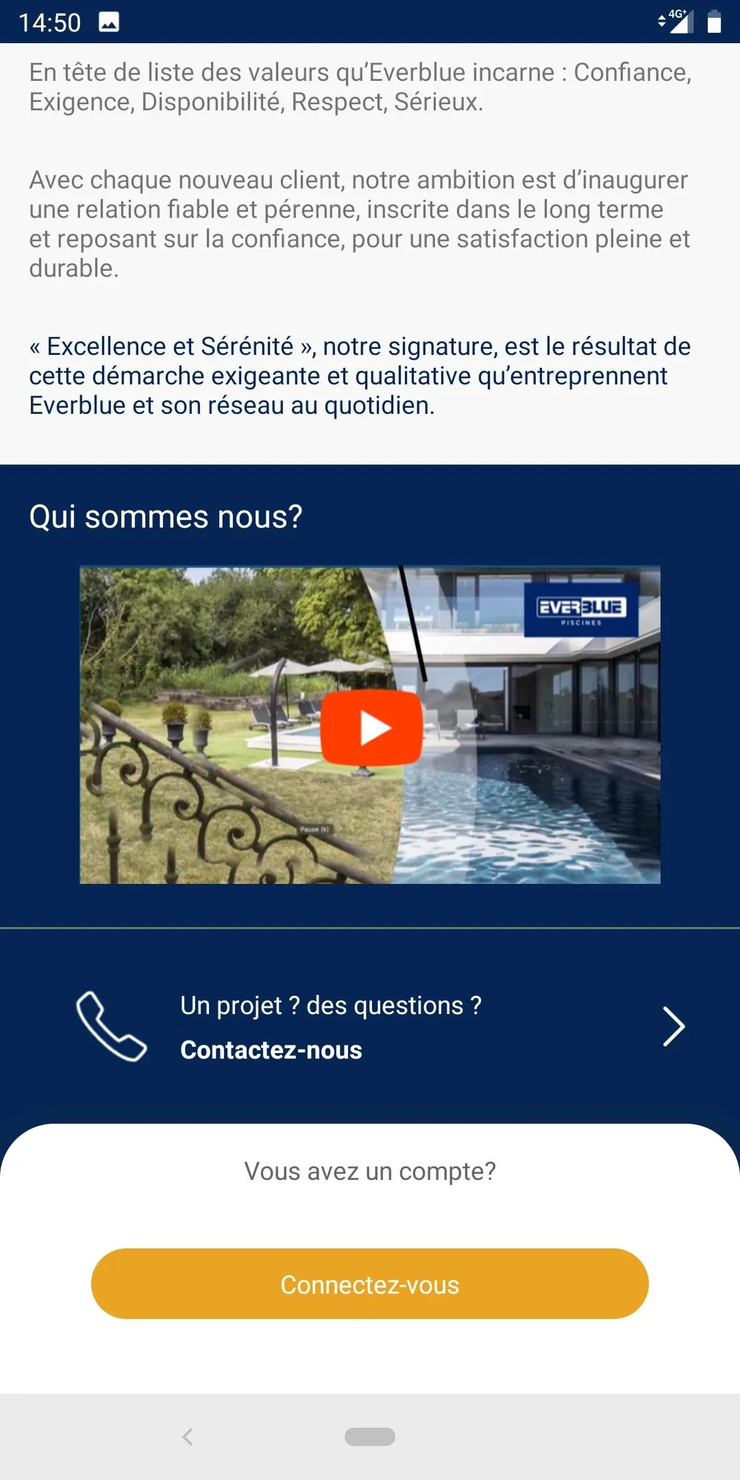 Everblue Piscines | Indus Appstore | Screenshot