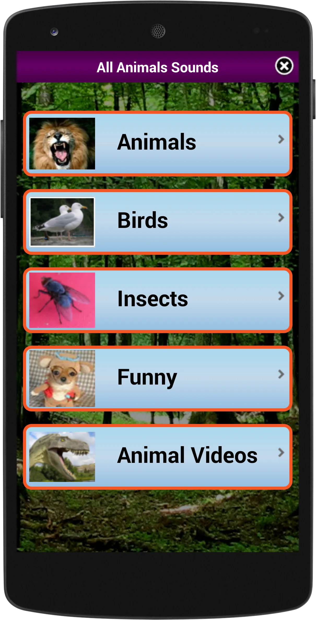 All Animal Sounds Ringtones | Indus Appstore | Screenshot