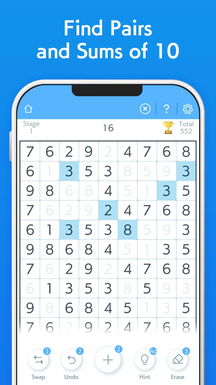 Ten Match - IQ Number Puzzle | Indus Appstore | Screenshot