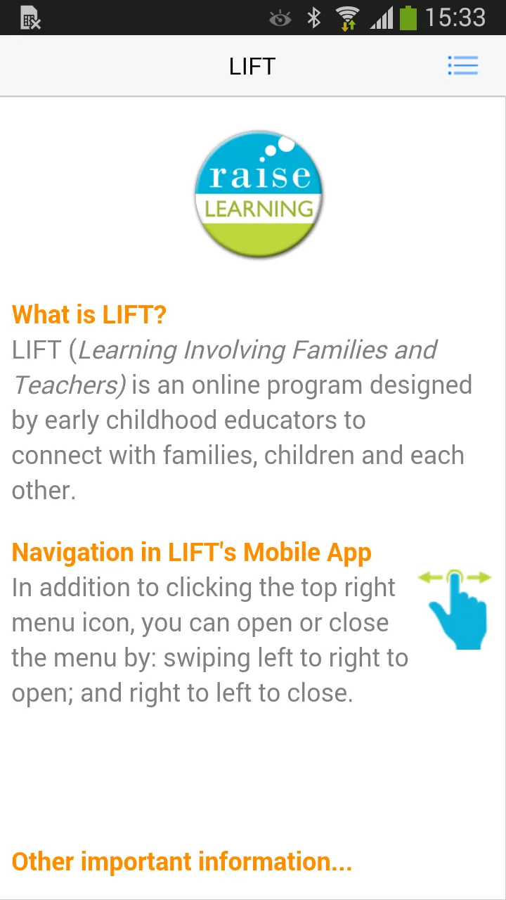 LIFT for Families | Indus Appstore | Screenshot