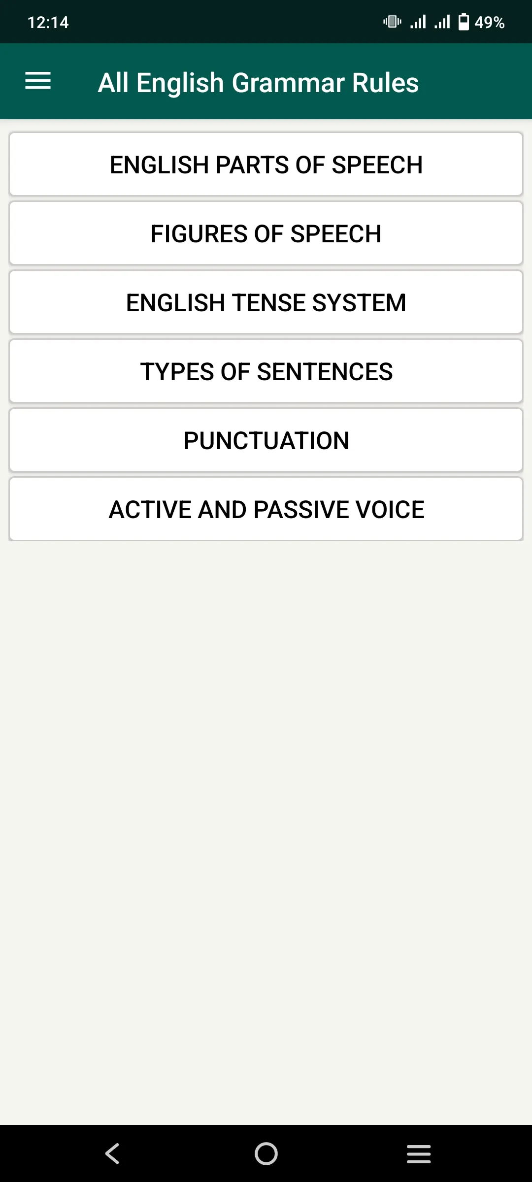 All English Grammar Rules | Indus Appstore | Screenshot