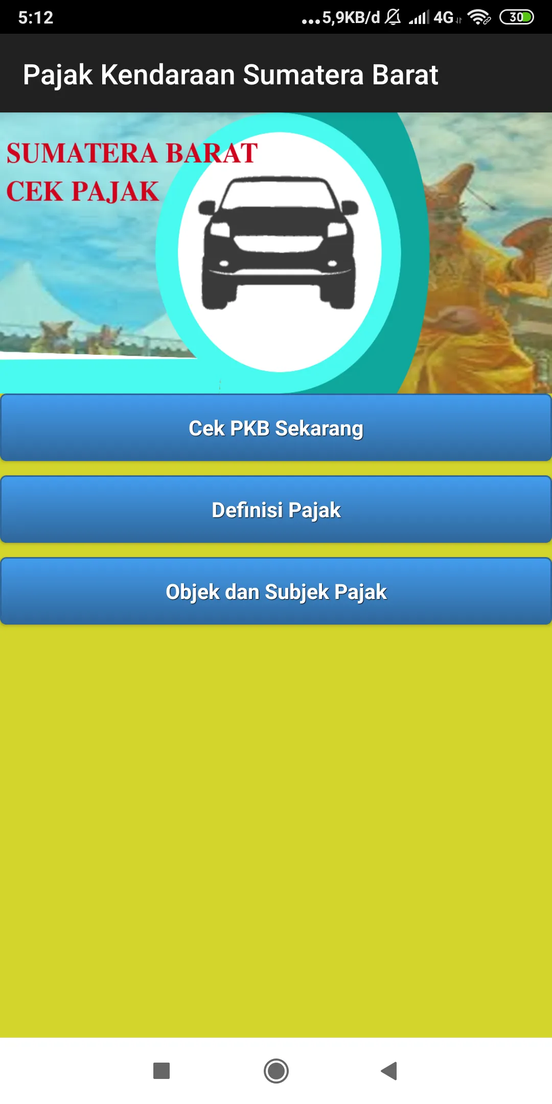 Cek Pajak Kendaraan Sumbar | Indus Appstore | Screenshot