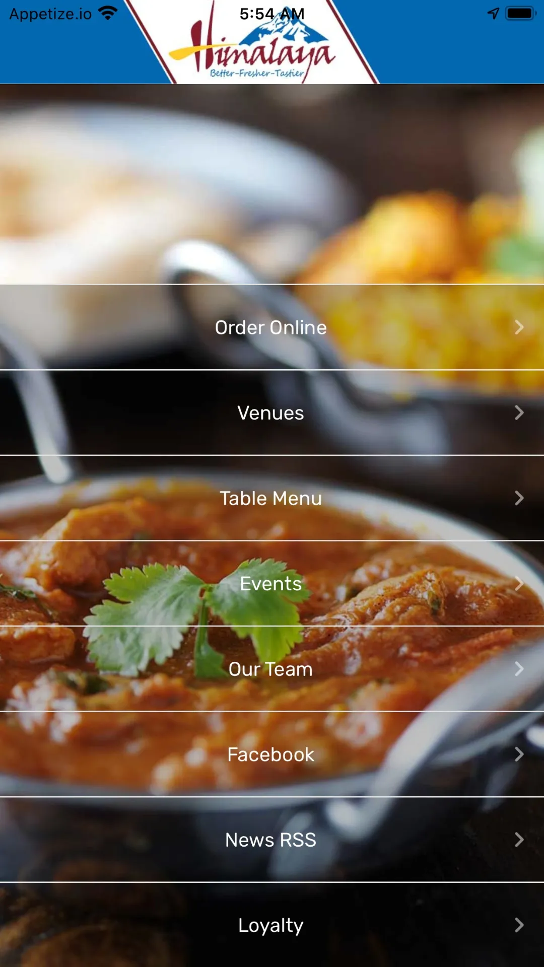 Himalaya Restaurant | Indus Appstore | Screenshot