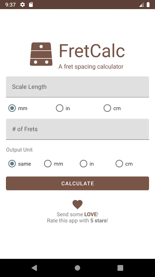 Fret Calculator | Indus Appstore | Screenshot