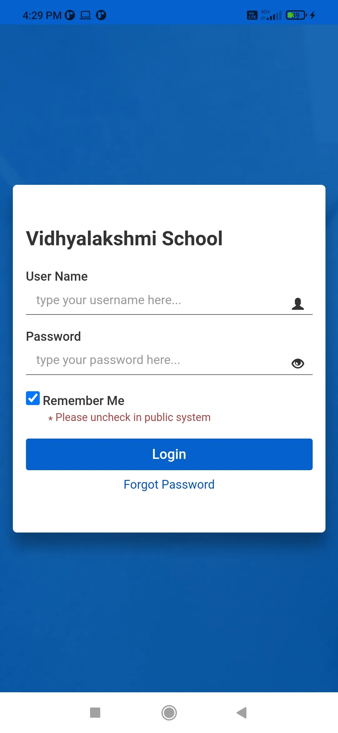 Vidhyalakshmi Sr. Sec. School | Indus Appstore | Screenshot