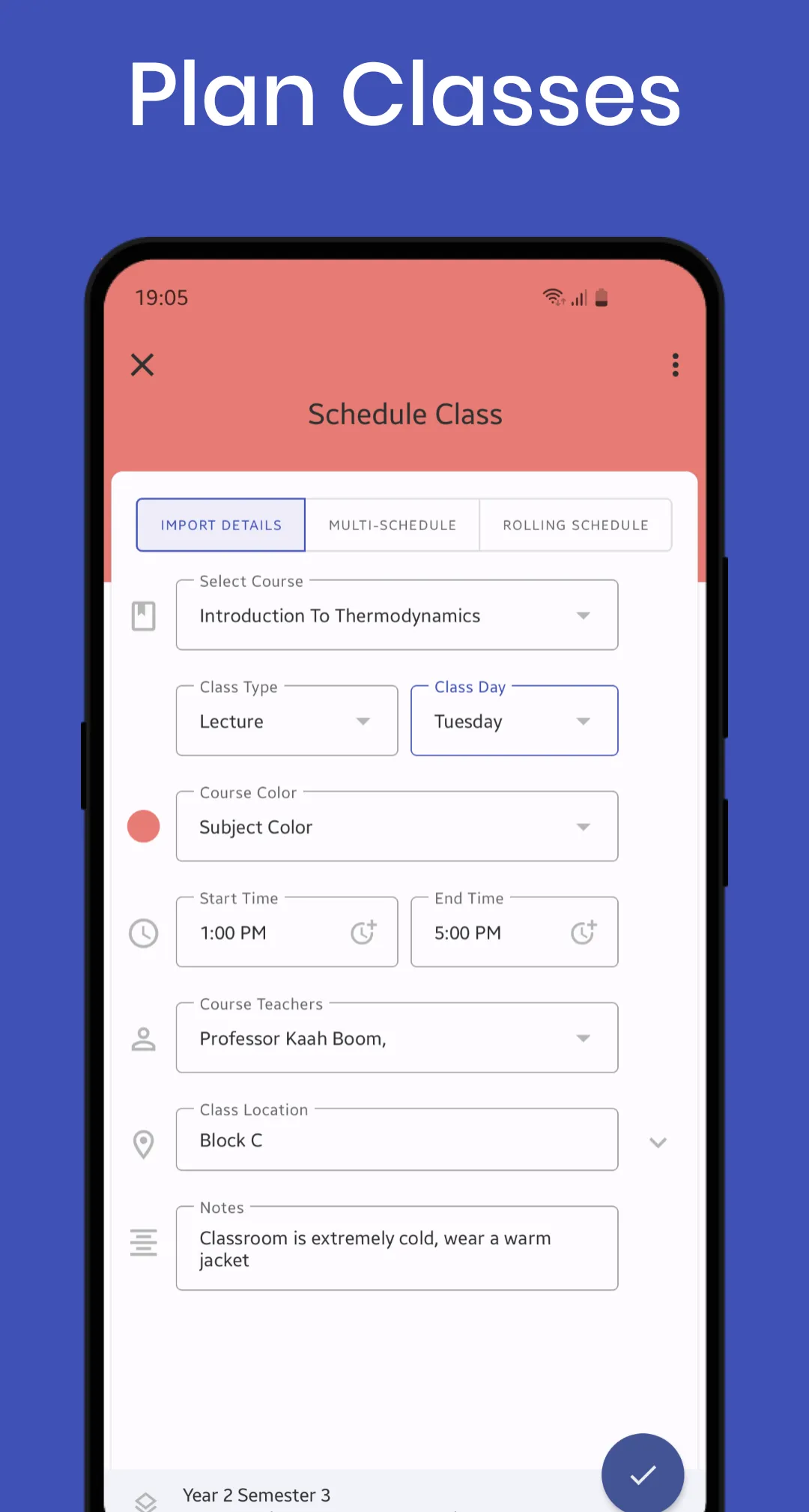 School Planner - Timetable | Indus Appstore | Screenshot