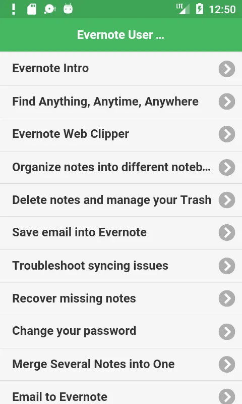 User Guide for Evernote | Indus Appstore | Screenshot