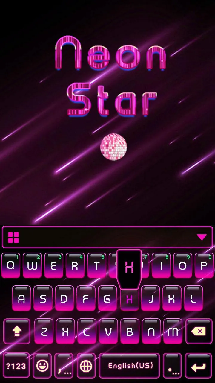 Neon Star Kika Keyboard Theme | Indus Appstore | Screenshot