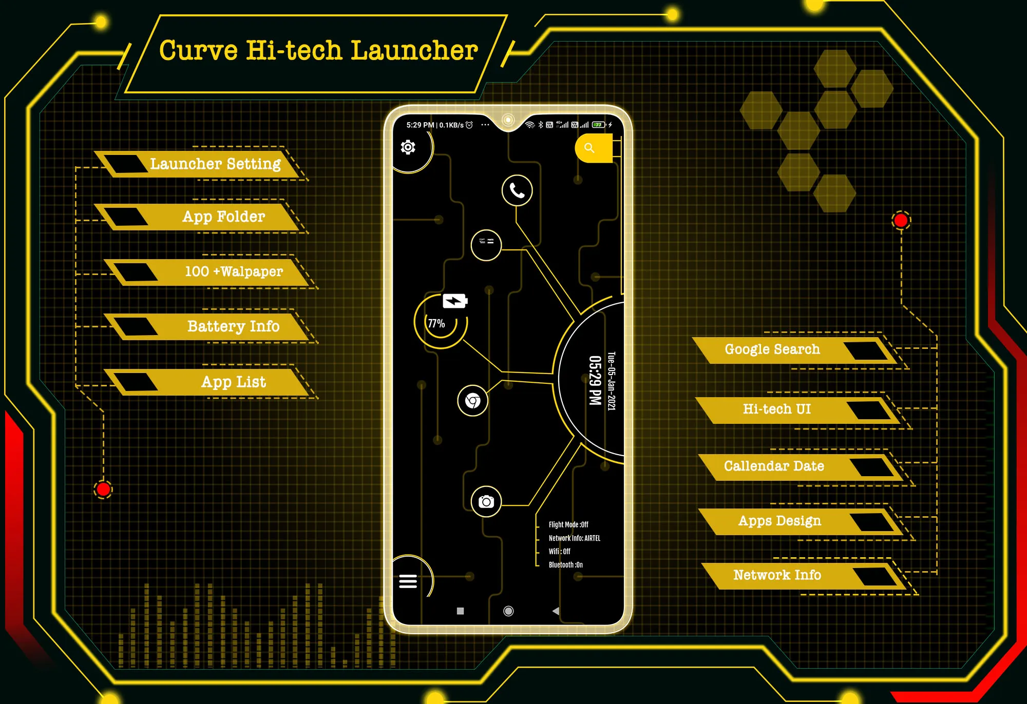 Curve Hitech launcher -Applock | Indus Appstore | Screenshot