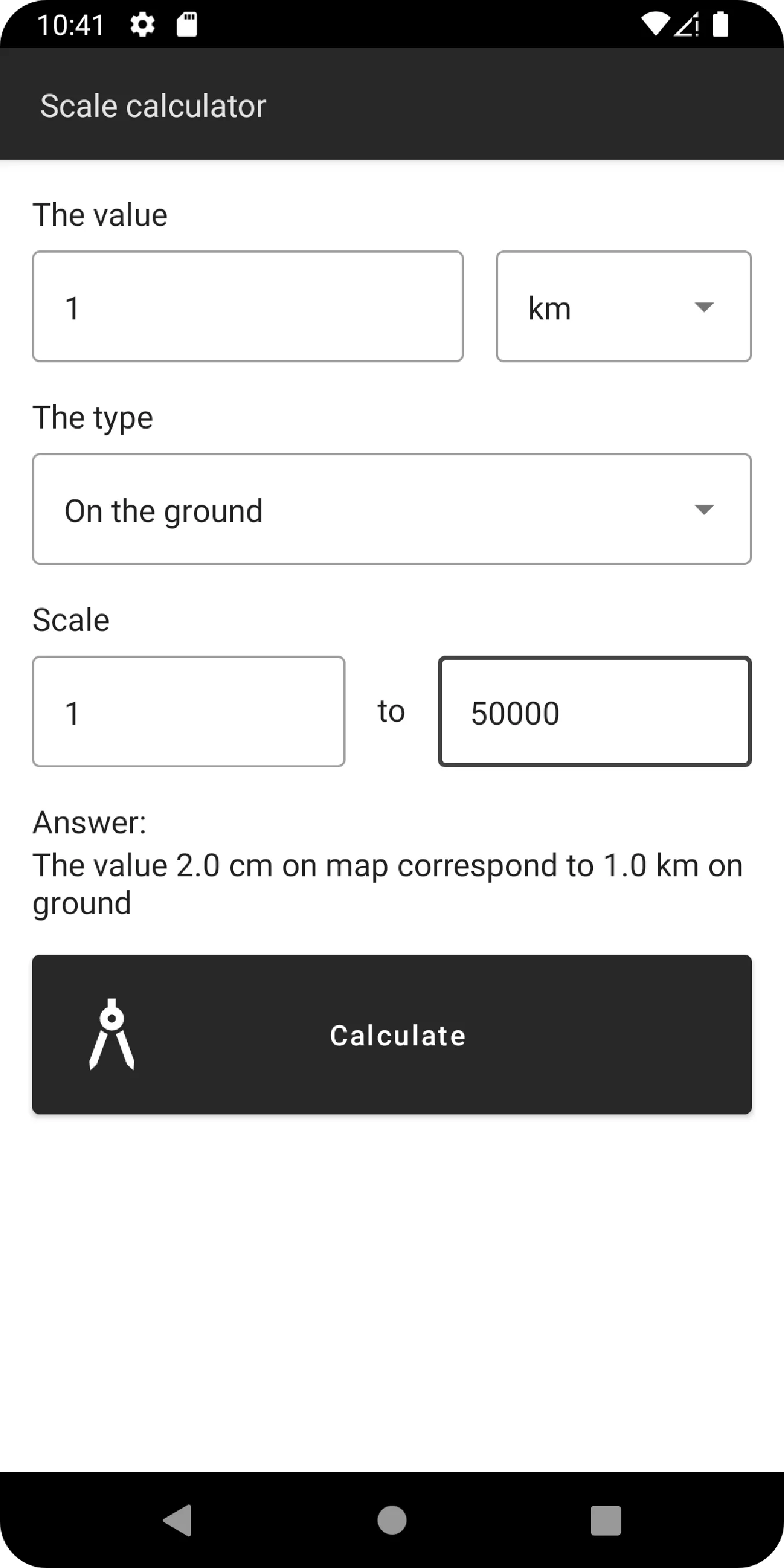 Scale calculator | Indus Appstore | Screenshot