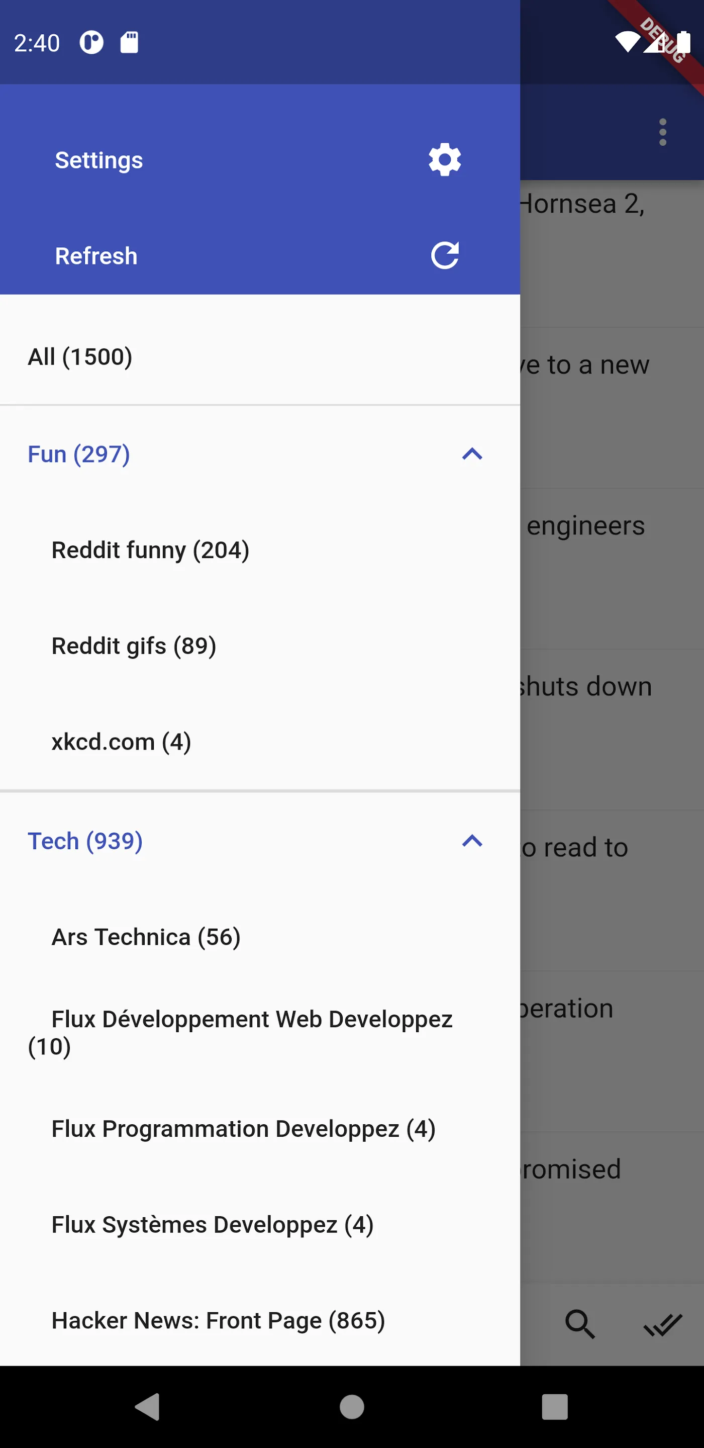 Miniflutt for Miniflux | Indus Appstore | Screenshot