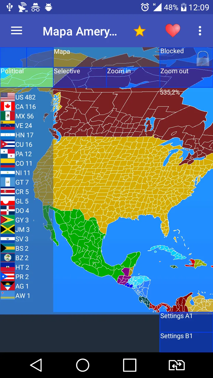 Map of North America | Indus Appstore | Screenshot