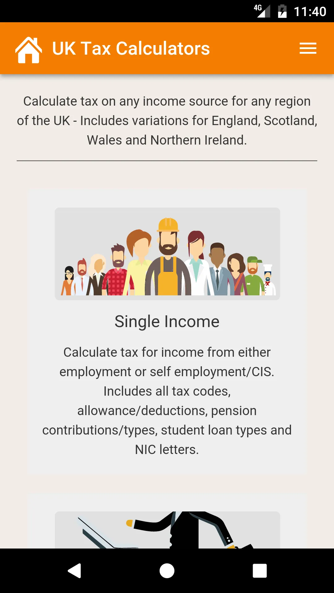 UK Tax Calculators | Indus Appstore | Screenshot