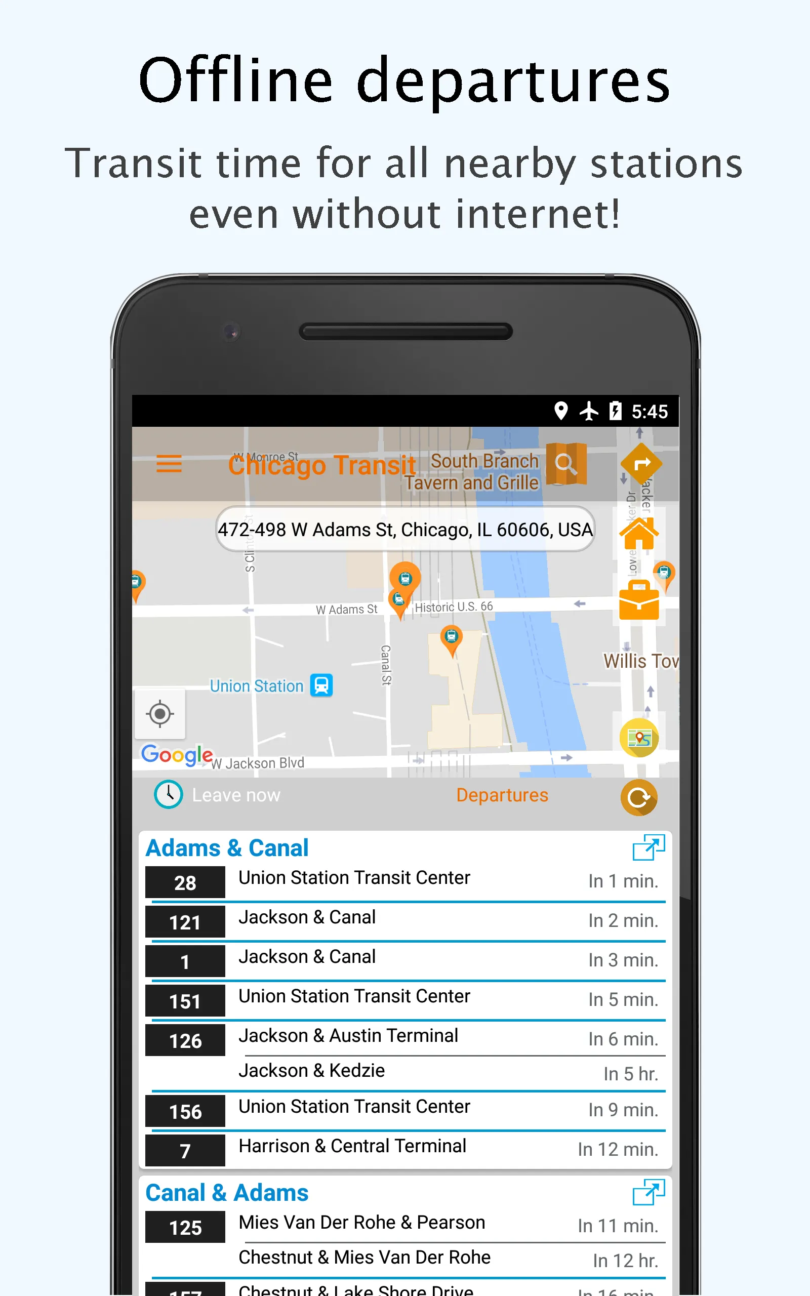 Chicago Transit Live/Offline | Indus Appstore | Screenshot