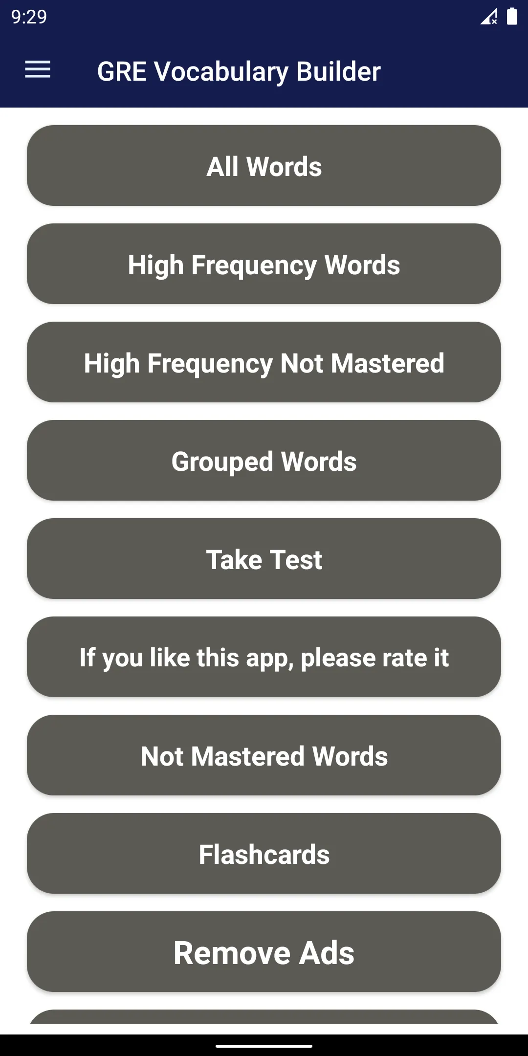 Vocabulary Builder for GRE® | Indus Appstore | Screenshot
