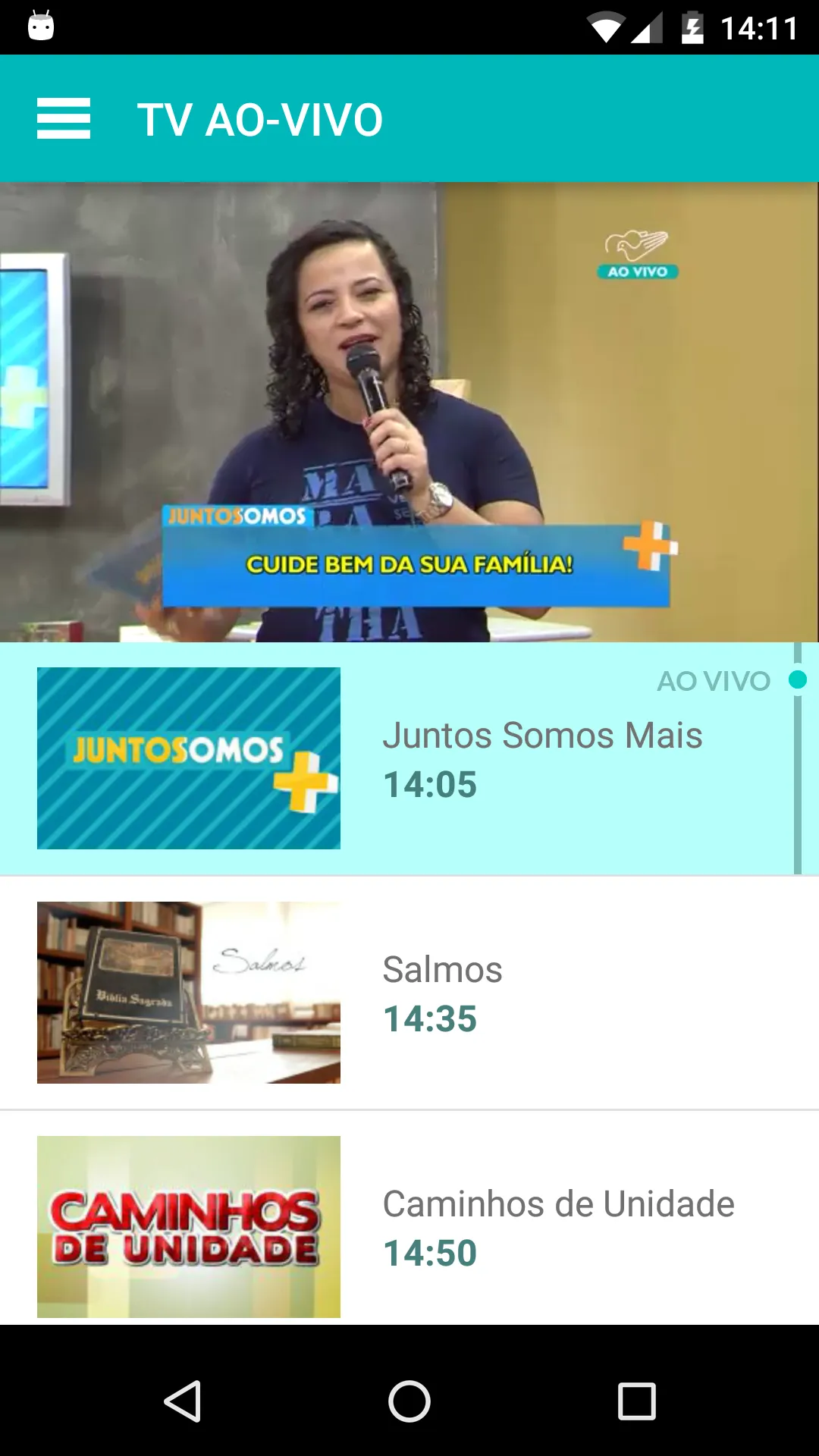 TV Canção Nova | Indus Appstore | Screenshot