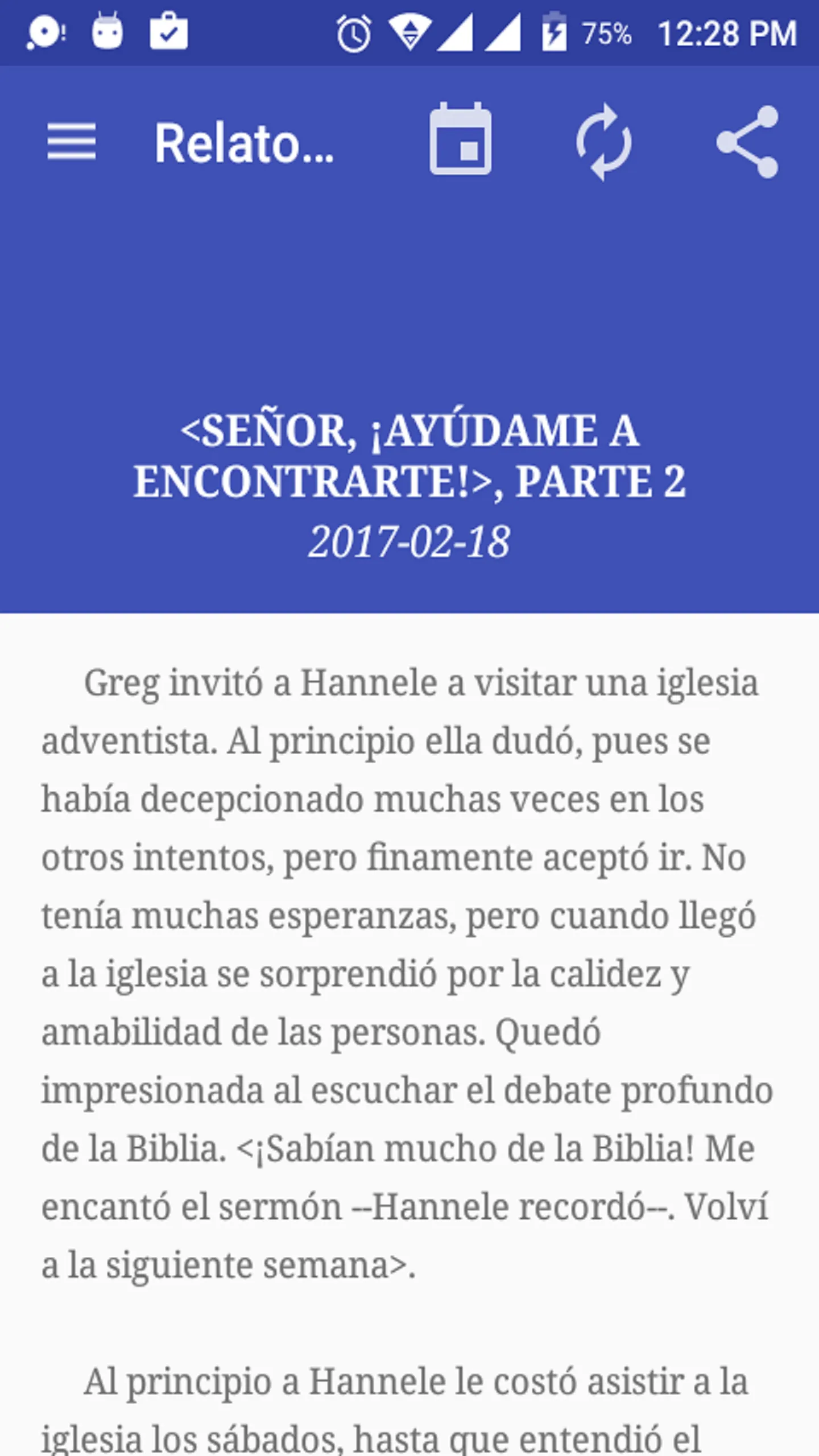 Relato Misionero Adventista | Indus Appstore | Screenshot