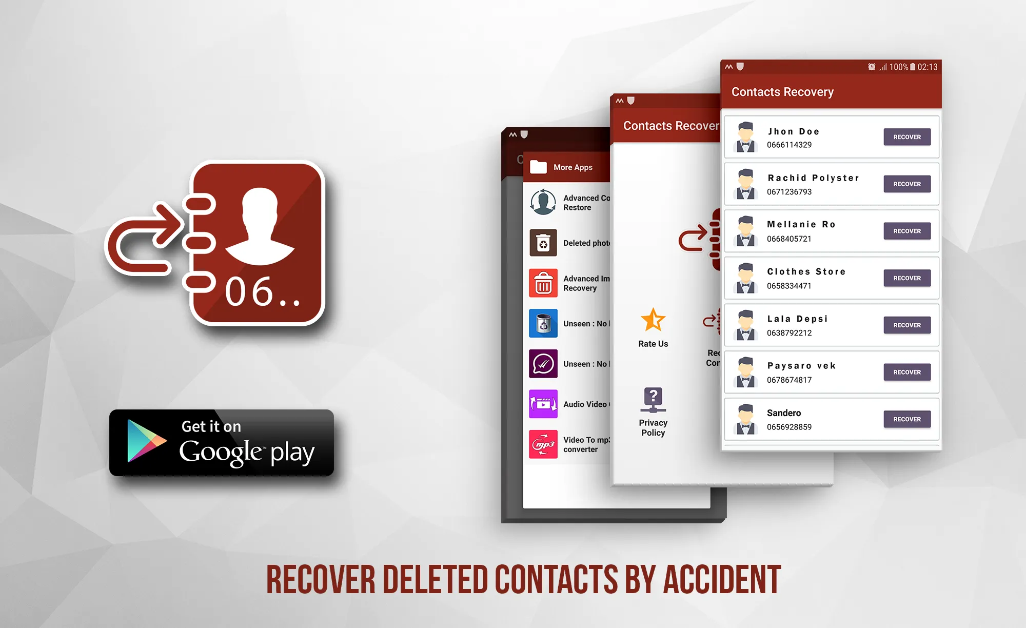 Recover Deleted Contacts | Indus Appstore | Screenshot