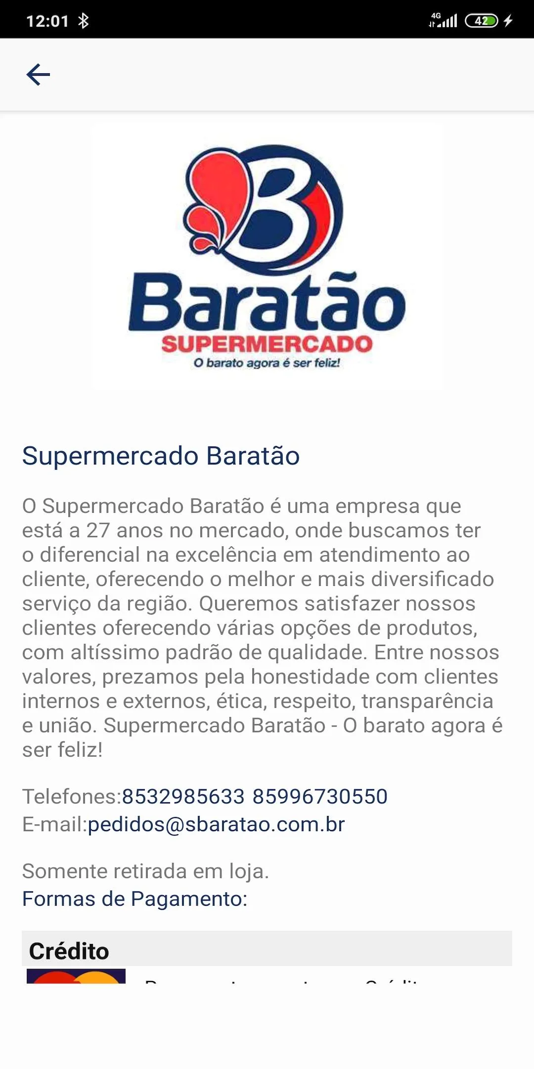 Supermercado Baratão | Indus Appstore | Screenshot