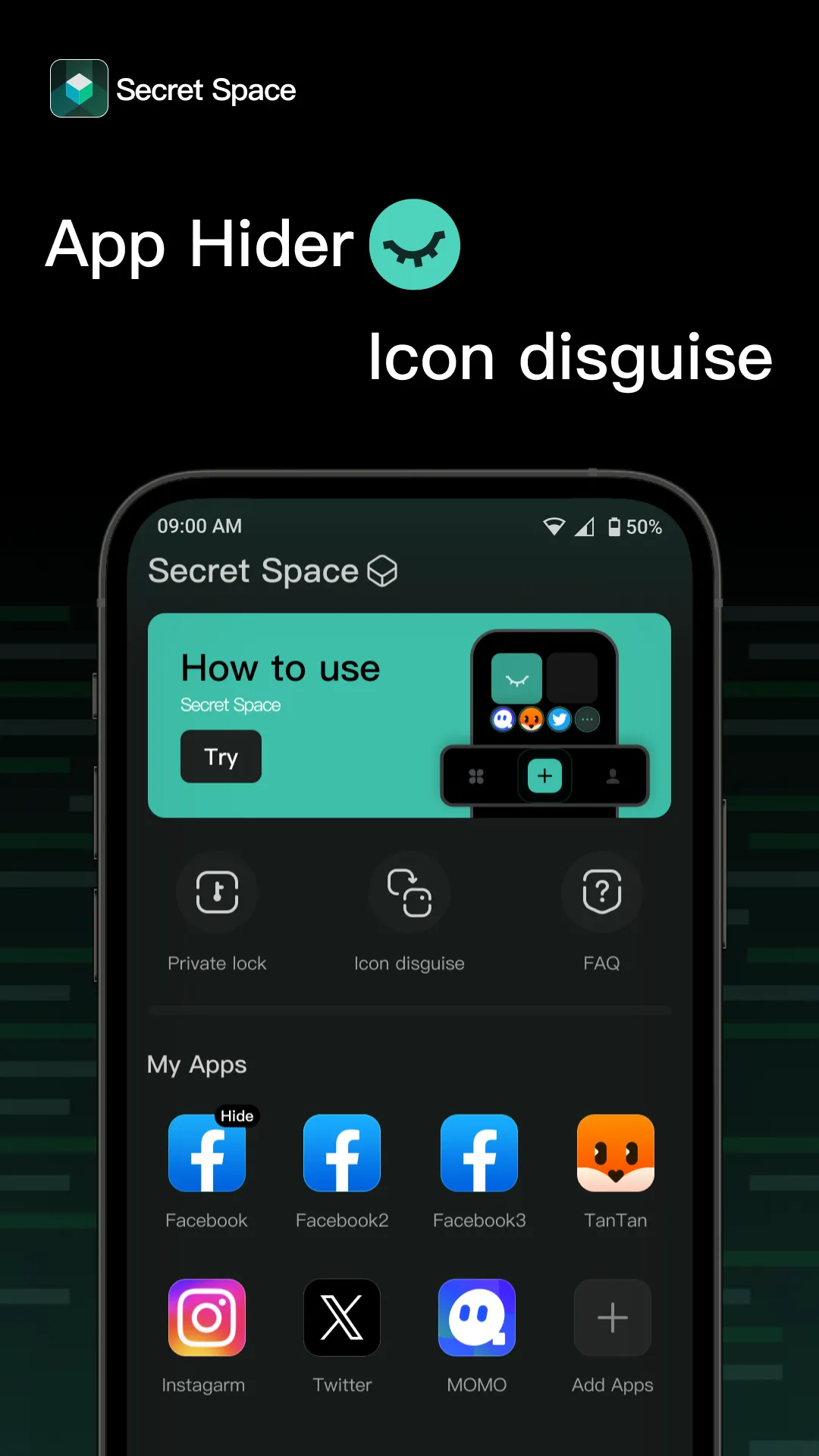 Secret Space - App Hide&Clone | Indus Appstore | Screenshot