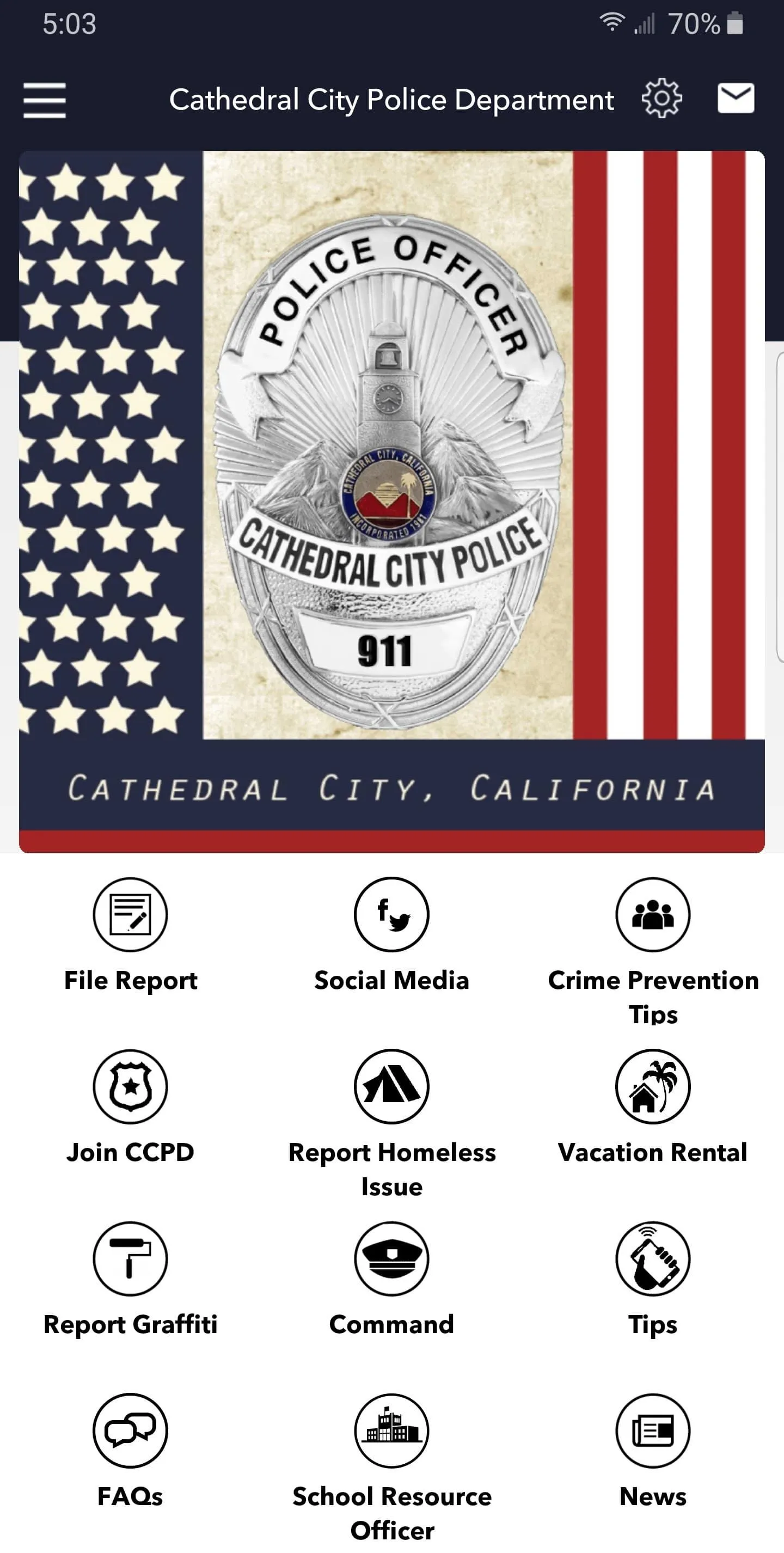 Cathedral City Police | Indus Appstore | Screenshot