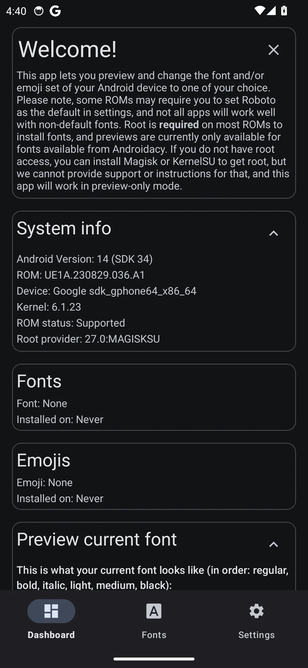 Font Manager | Indus Appstore | Screenshot