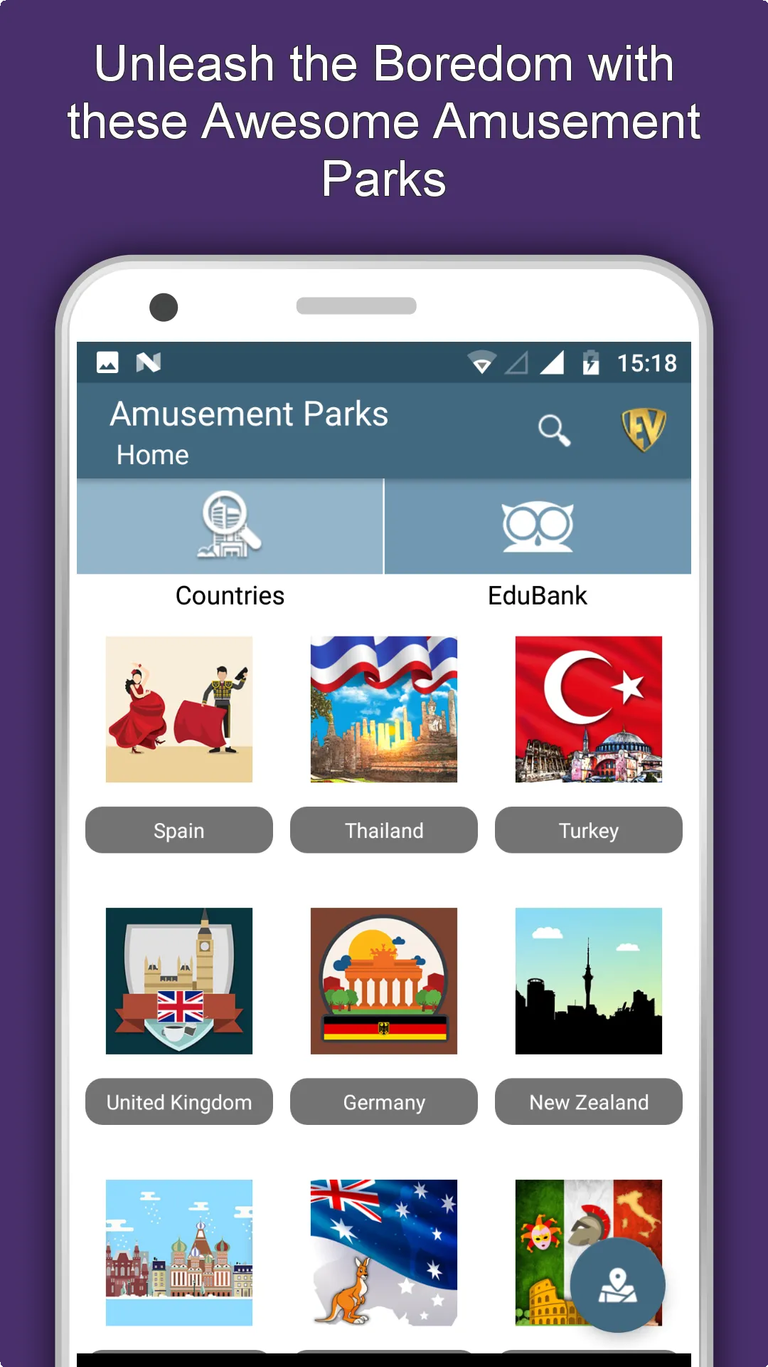 Famous Amusement Parks Travel  | Indus Appstore | Screenshot