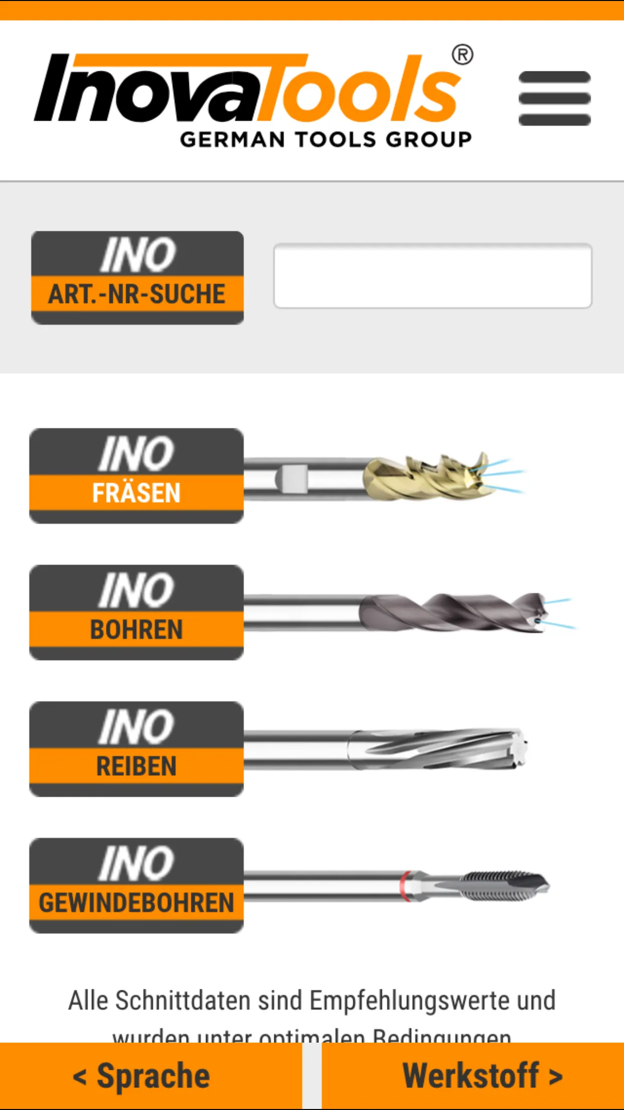 INOCUT – Cutting Data | Indus Appstore | Screenshot