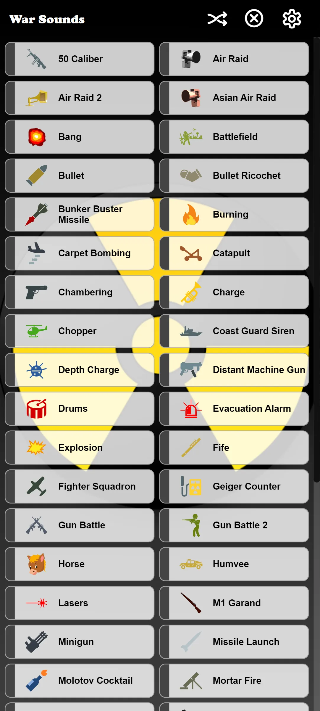 War Sounds | Indus Appstore | Screenshot