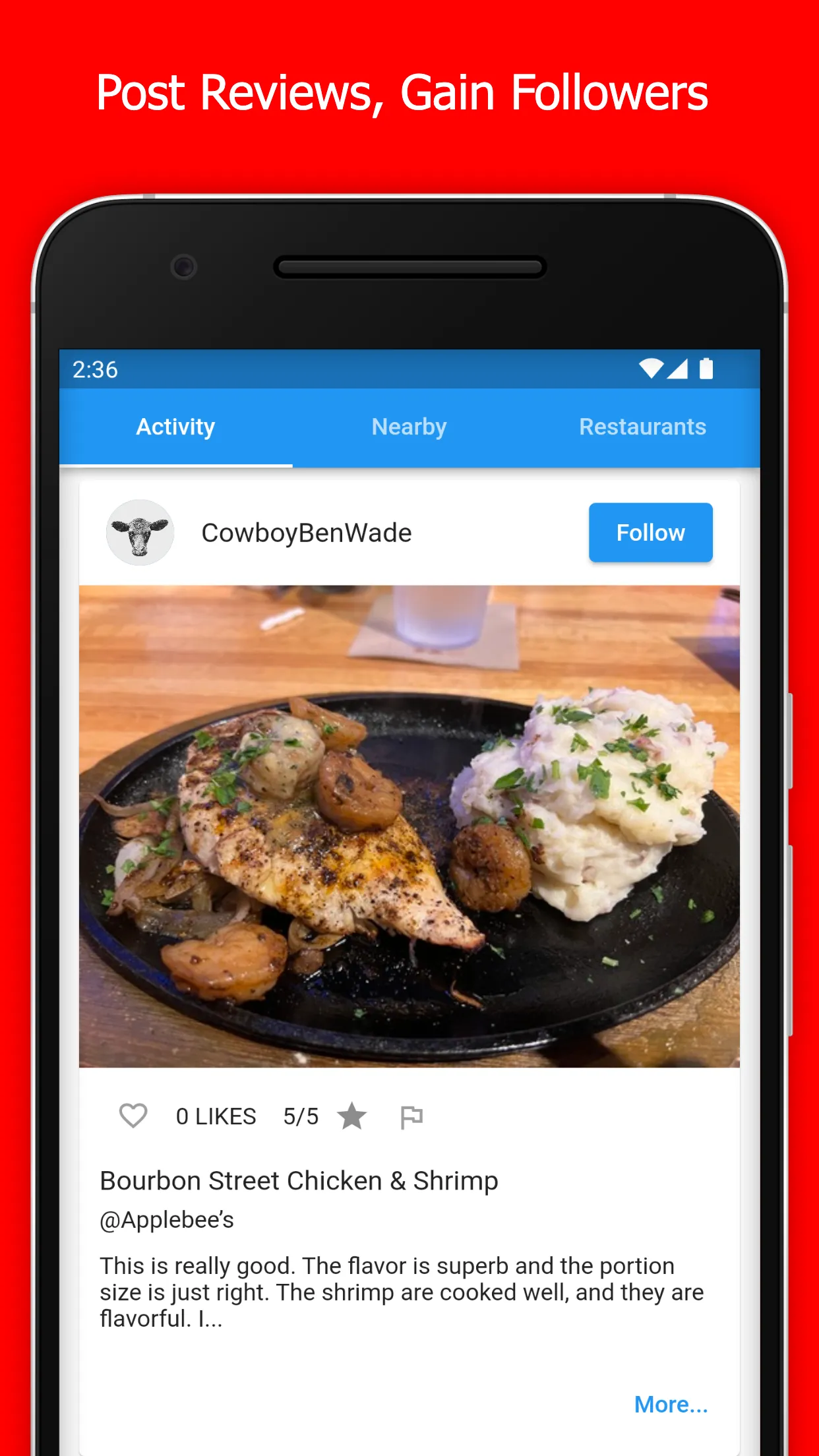 RateMyFood: Restaurant Reviews | Indus Appstore | Screenshot