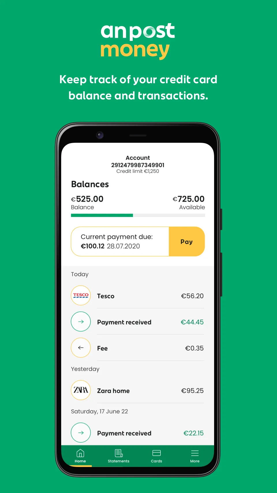 An Post Money Credit Card | Indus Appstore | Screenshot