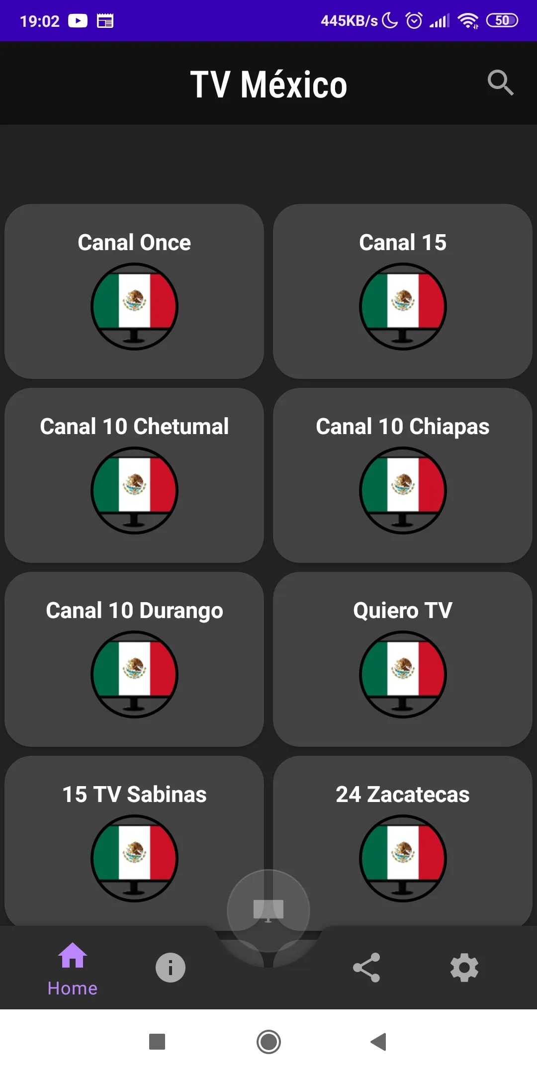 TV Mexico HD abierta en vivo | Indus Appstore | Screenshot