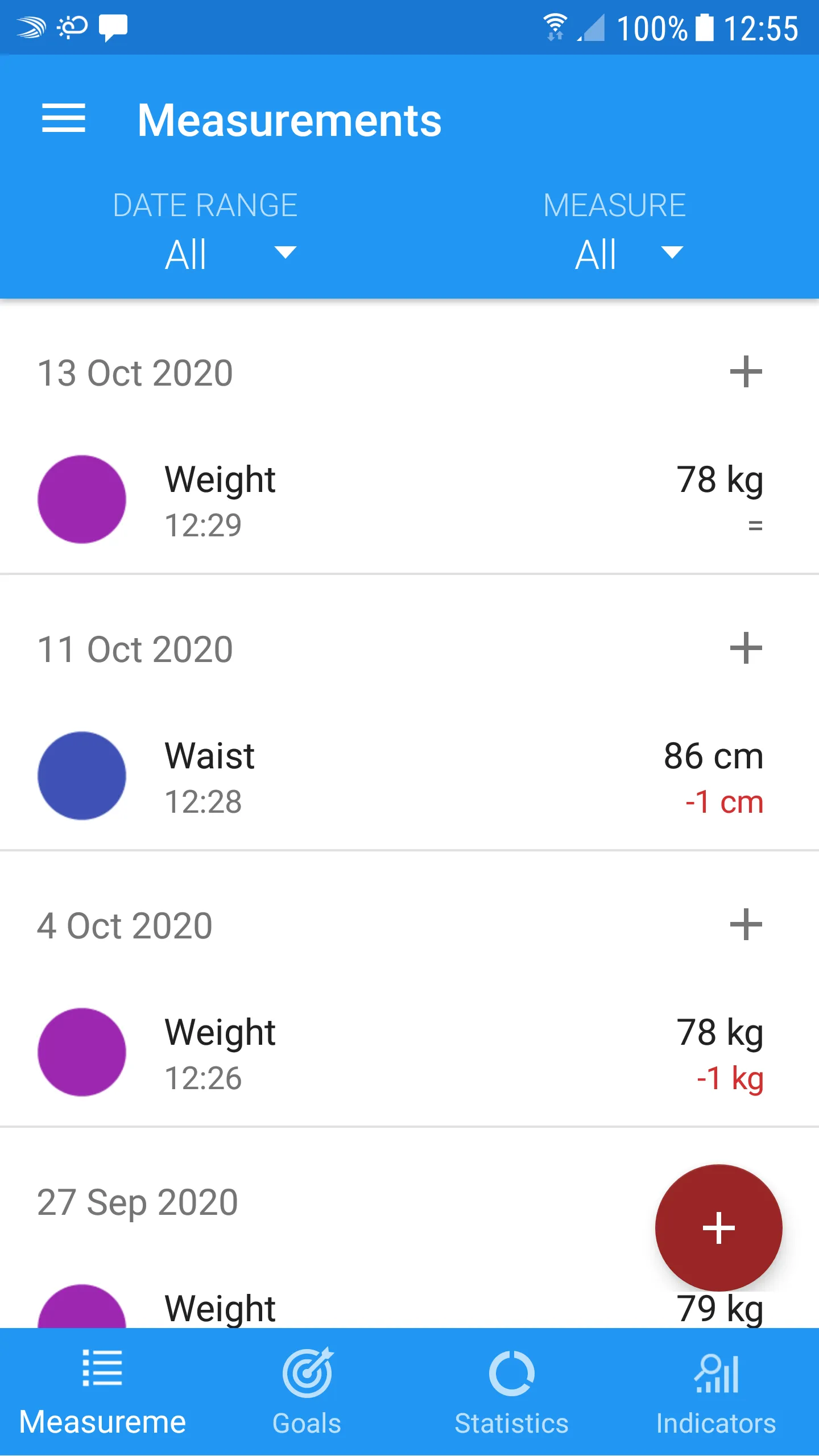 Body measurements - weight, BM | Indus Appstore | Screenshot