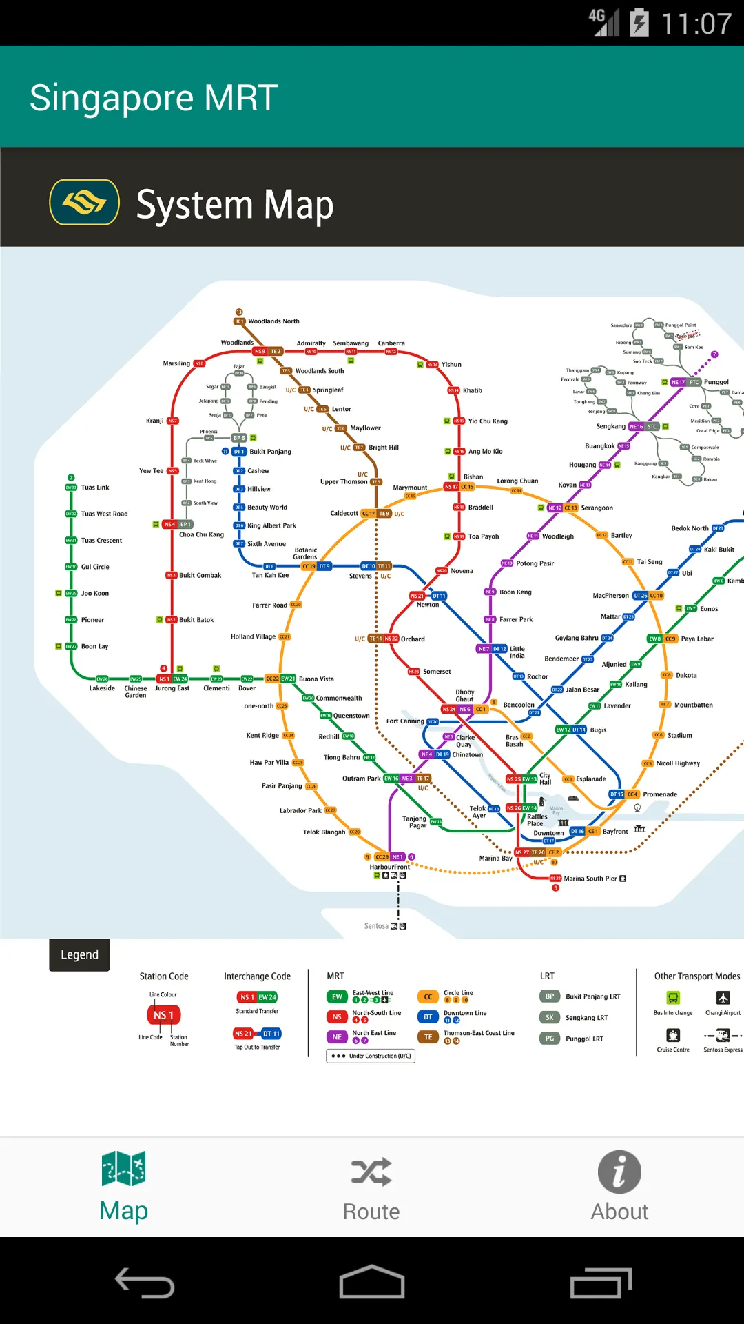 Singapore MRT and LRT Offline | Indus Appstore | Screenshot