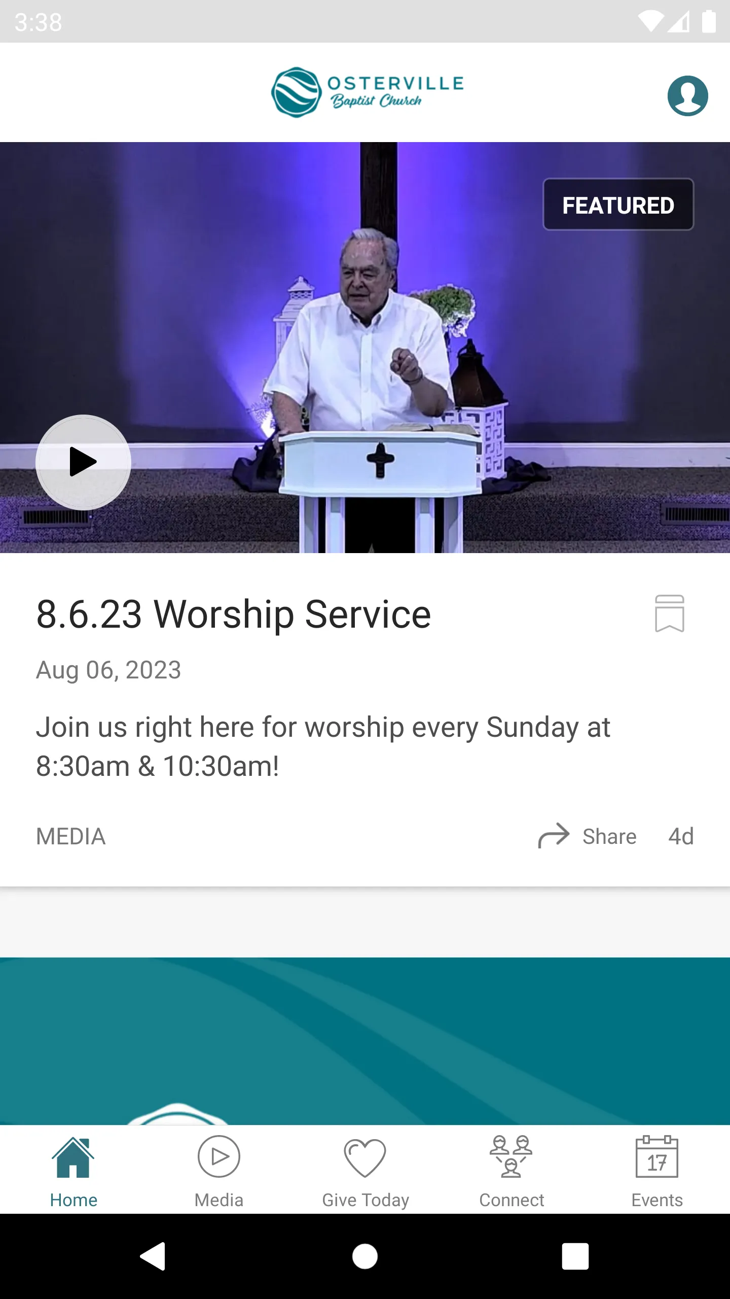 Osterville Baptist Church | Indus Appstore | Screenshot