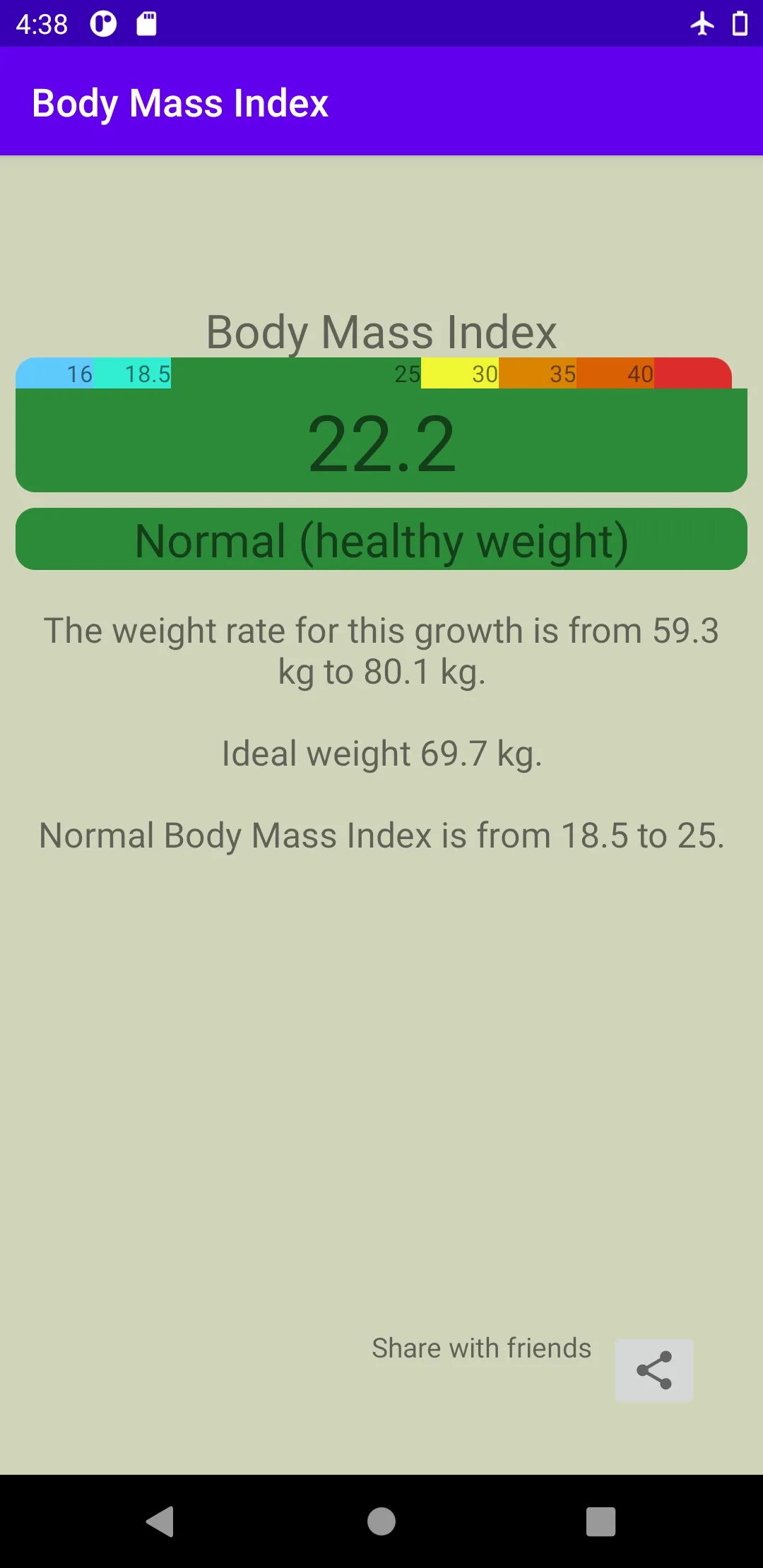 Body Mass Index | Indus Appstore | Screenshot