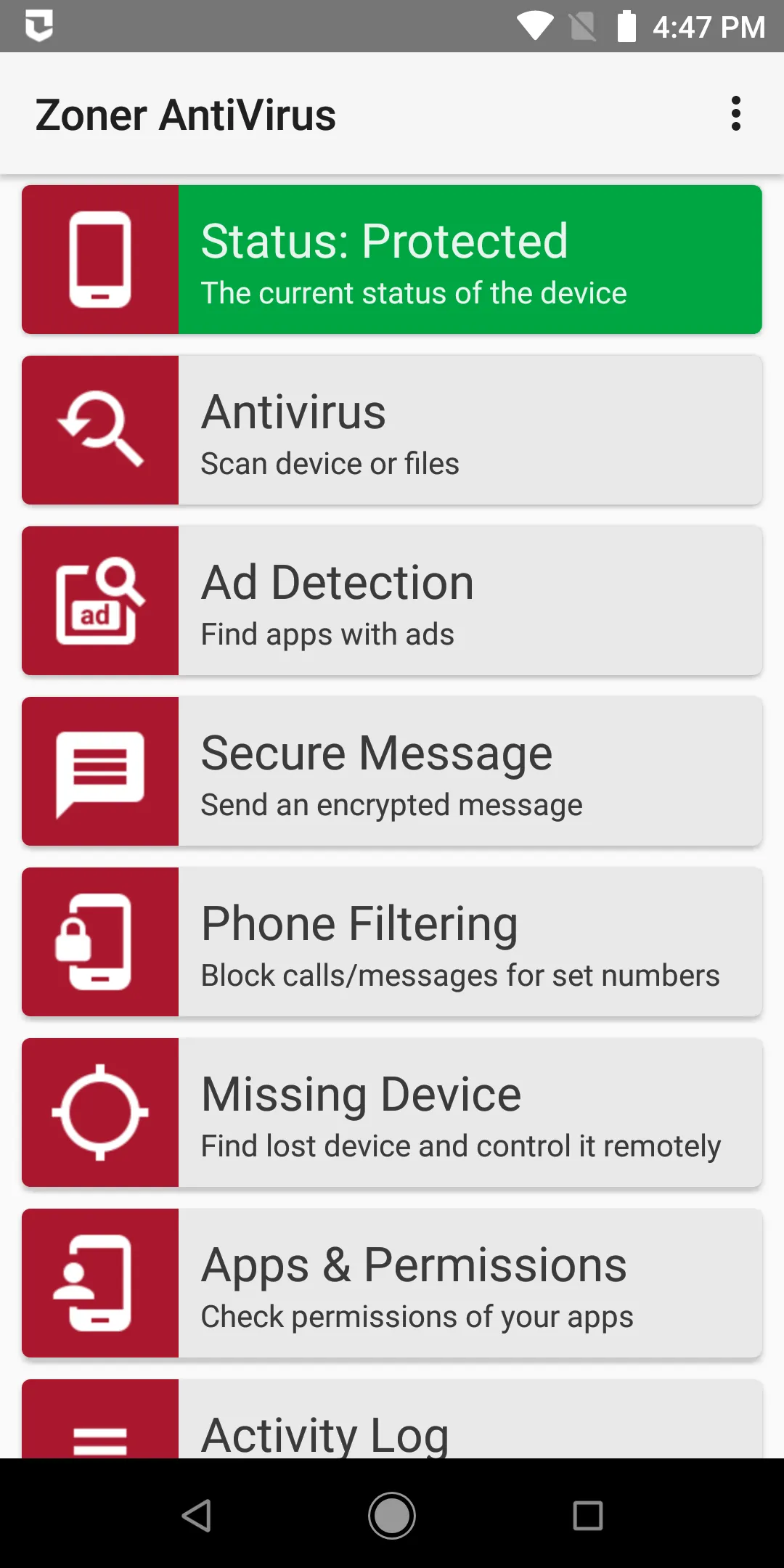 Zoner AntiVirus | Indus Appstore | Screenshot