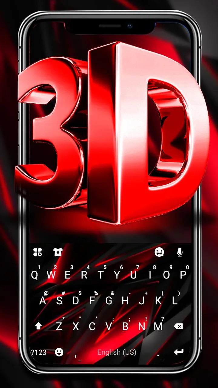 Red Black 3D Theme | Indus Appstore | Screenshot