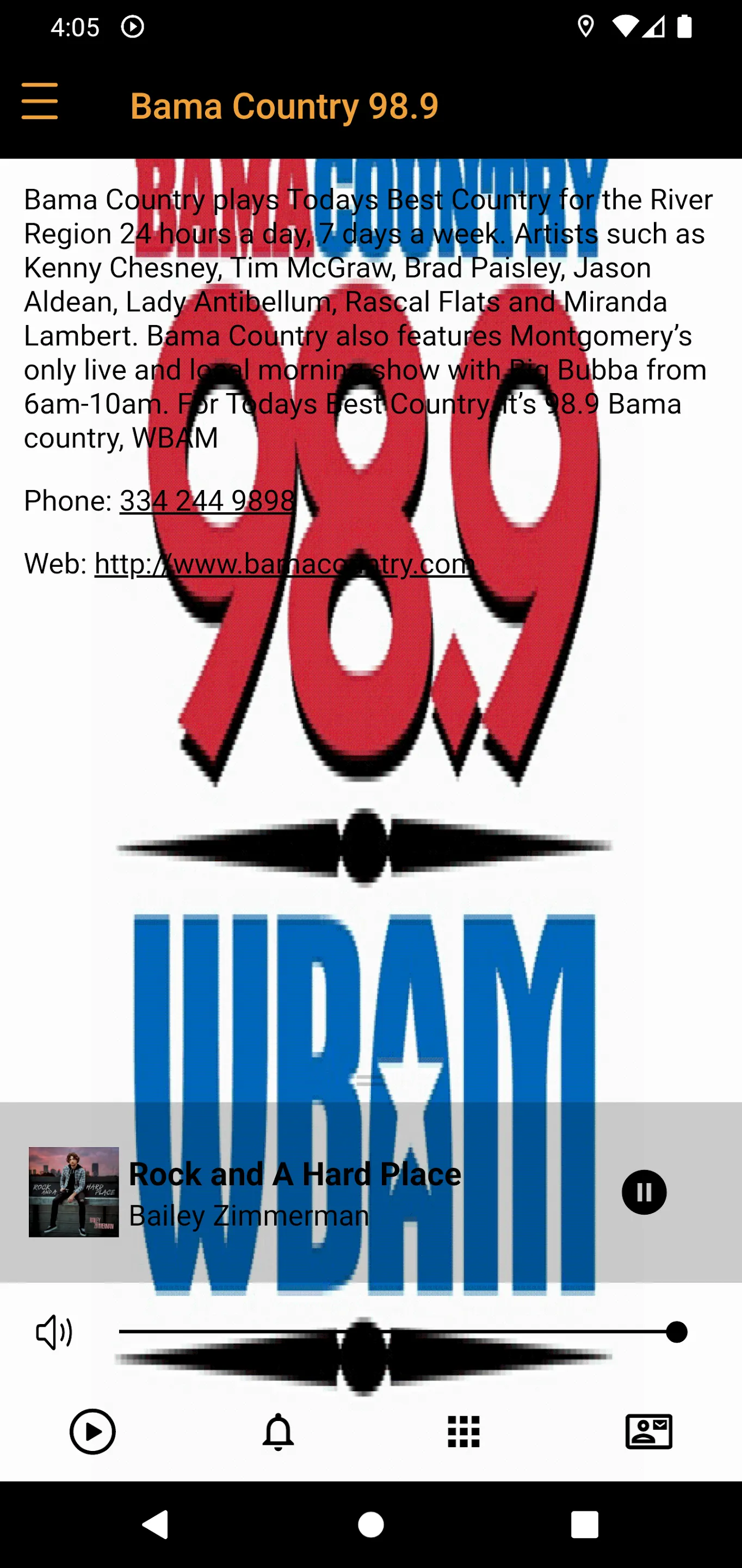 Bama Country 98.9 | Indus Appstore | Screenshot