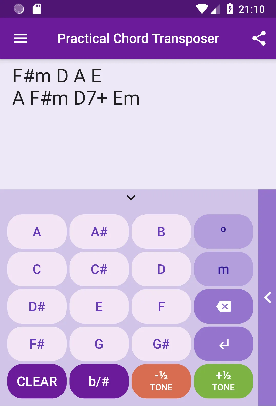 Practical Chord Transposer | Indus Appstore | Screenshot