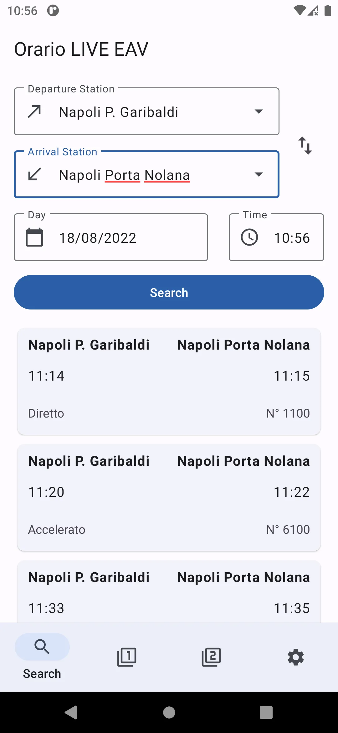 Orario LIVE Vesuviana EAV | Indus Appstore | Screenshot