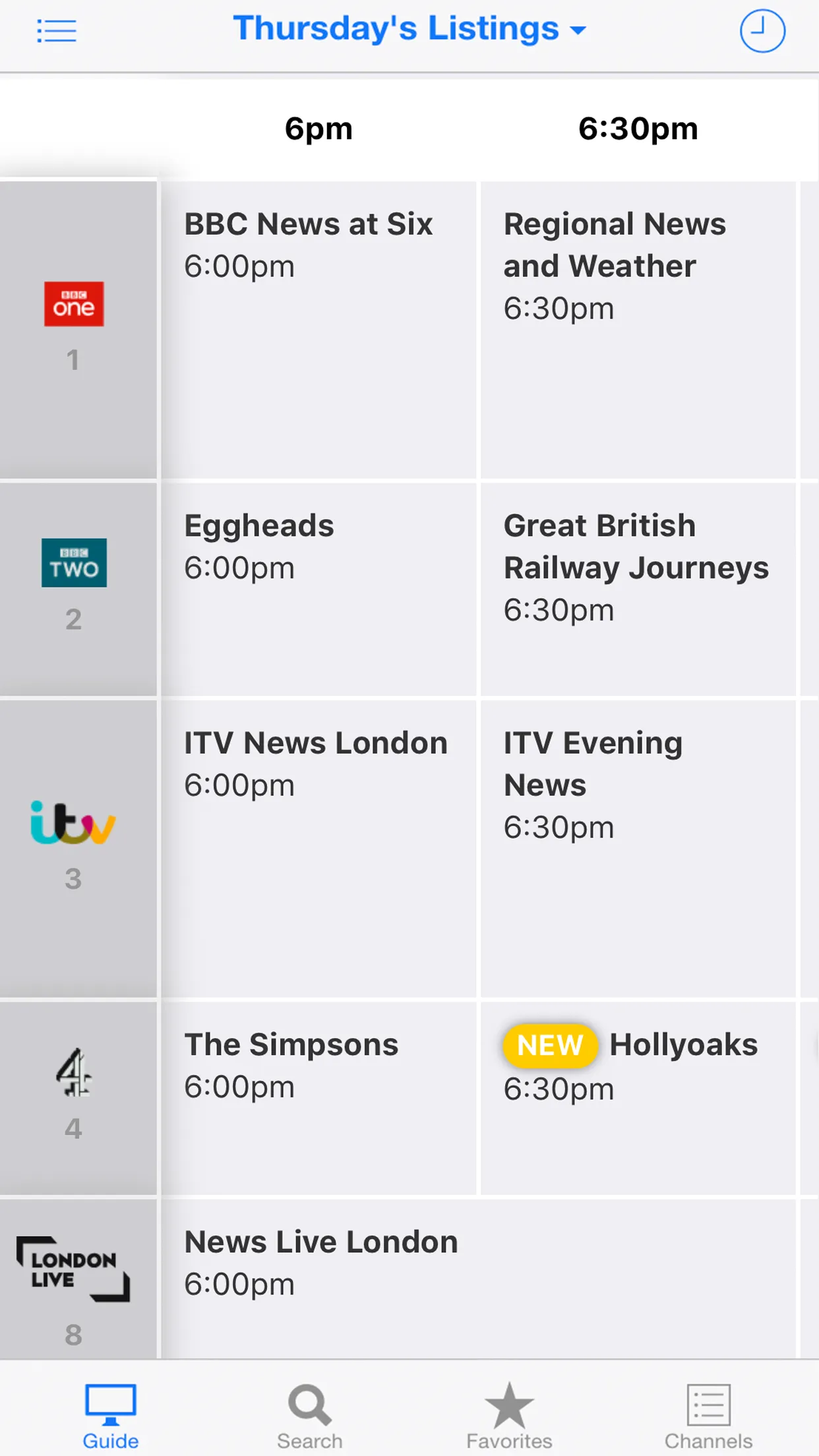 TV Listings Guide UK My Telly | Indus Appstore | Screenshot